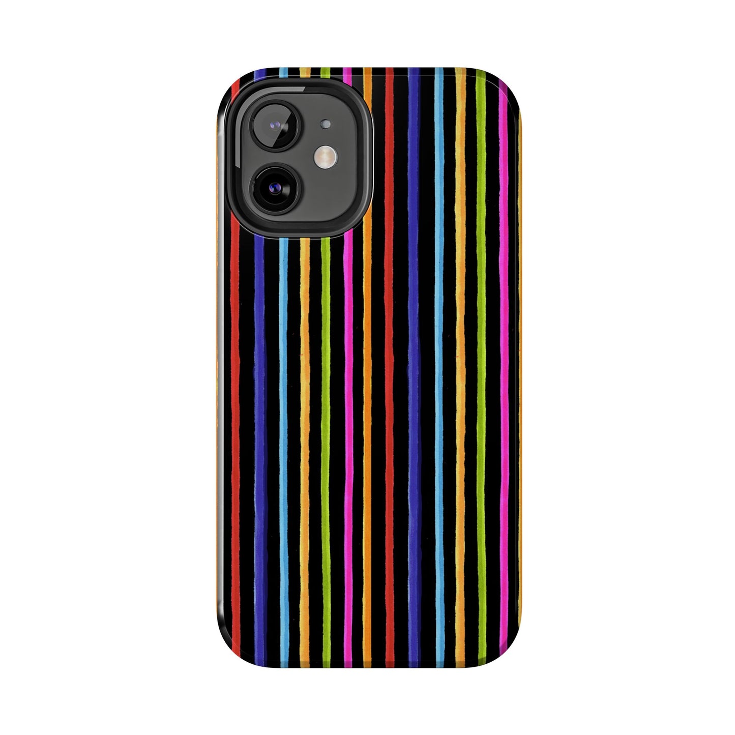 Happy Stripe Black Phone Case