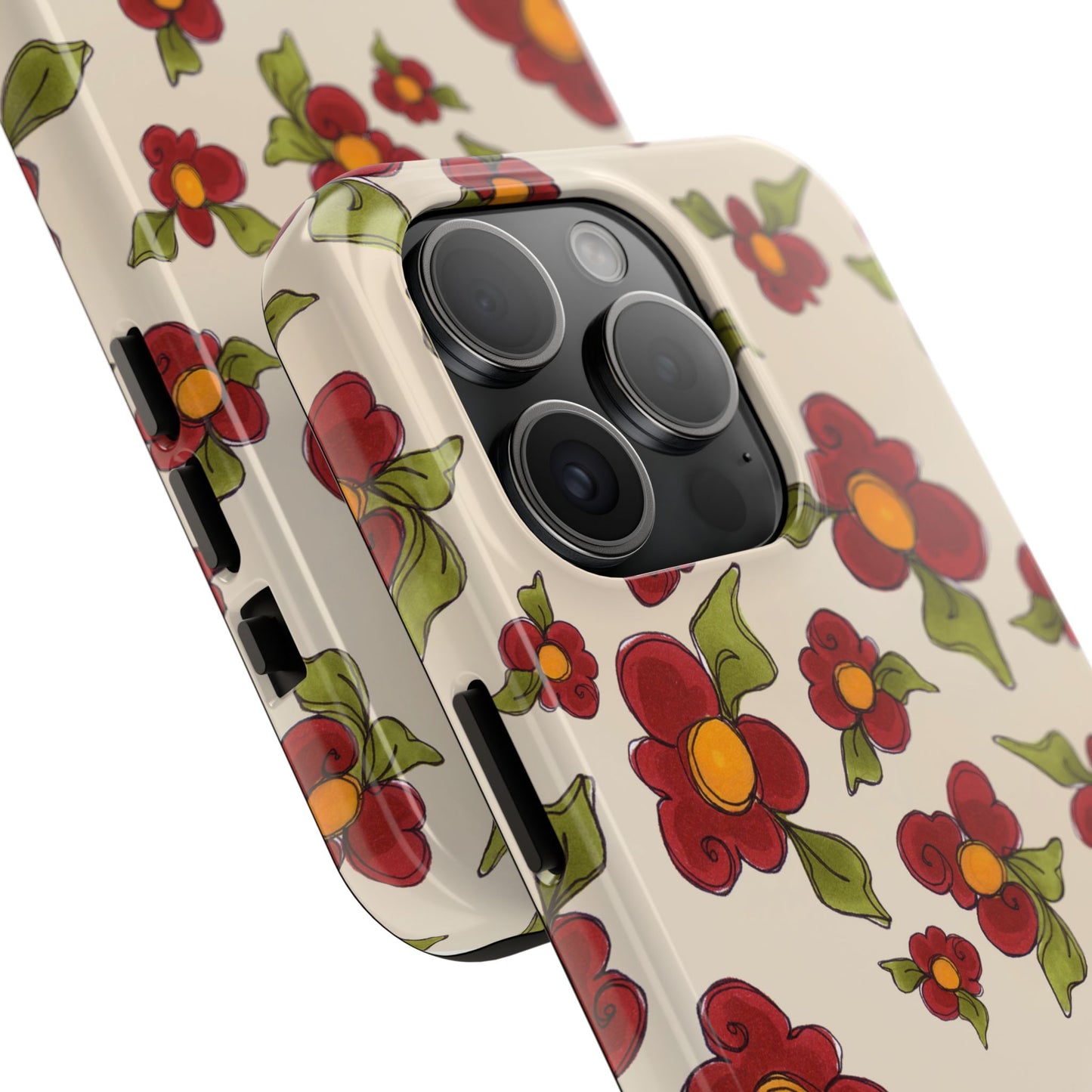 Chili Pepper Daisies Phone Case