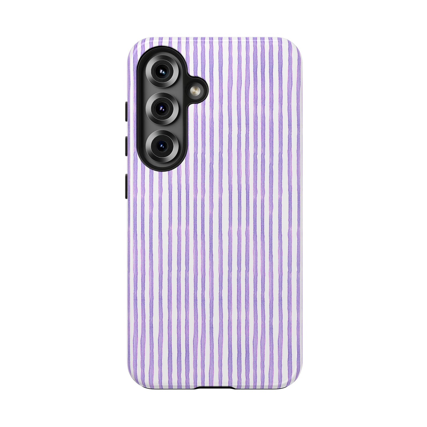Candy Stripe White / Lilac Phone Case