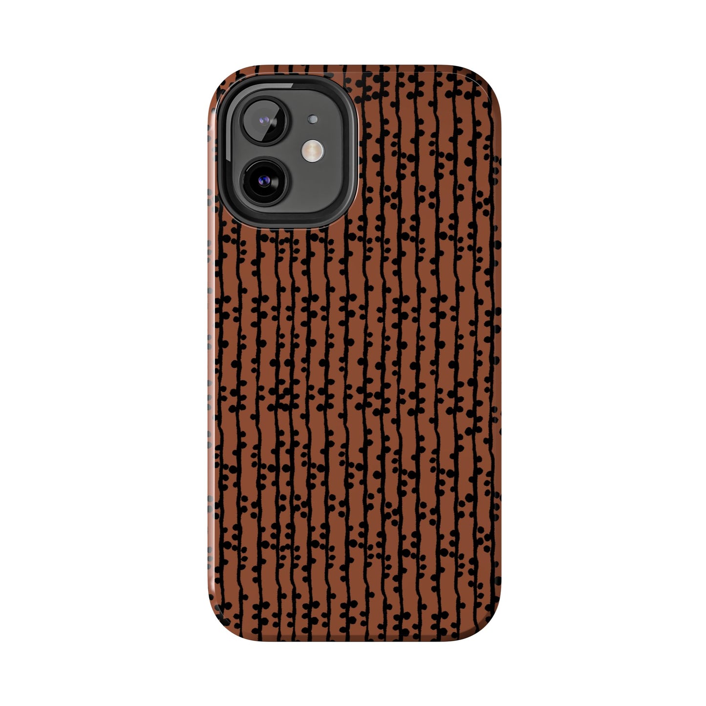 Loopy Stripe Brown Phone Case