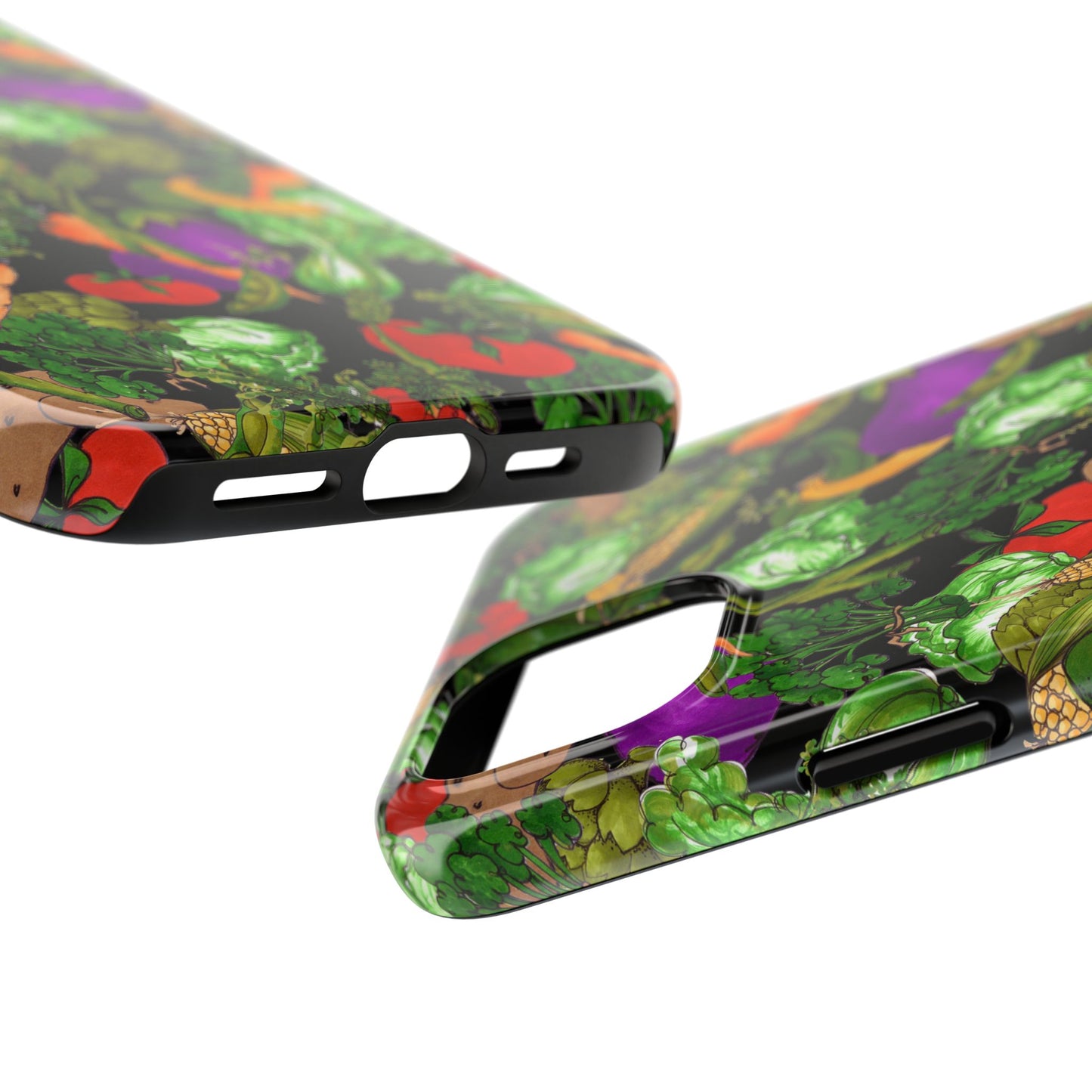 Veggie Jungle Black Phone Case