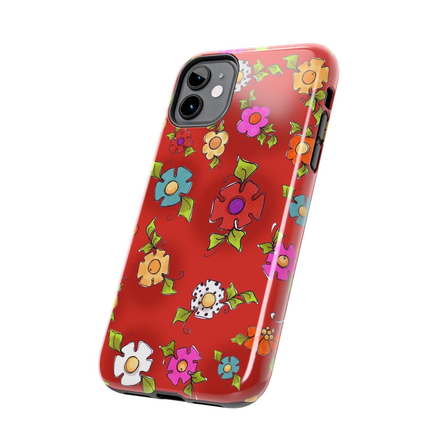 Happy Blooms Red Phone Case