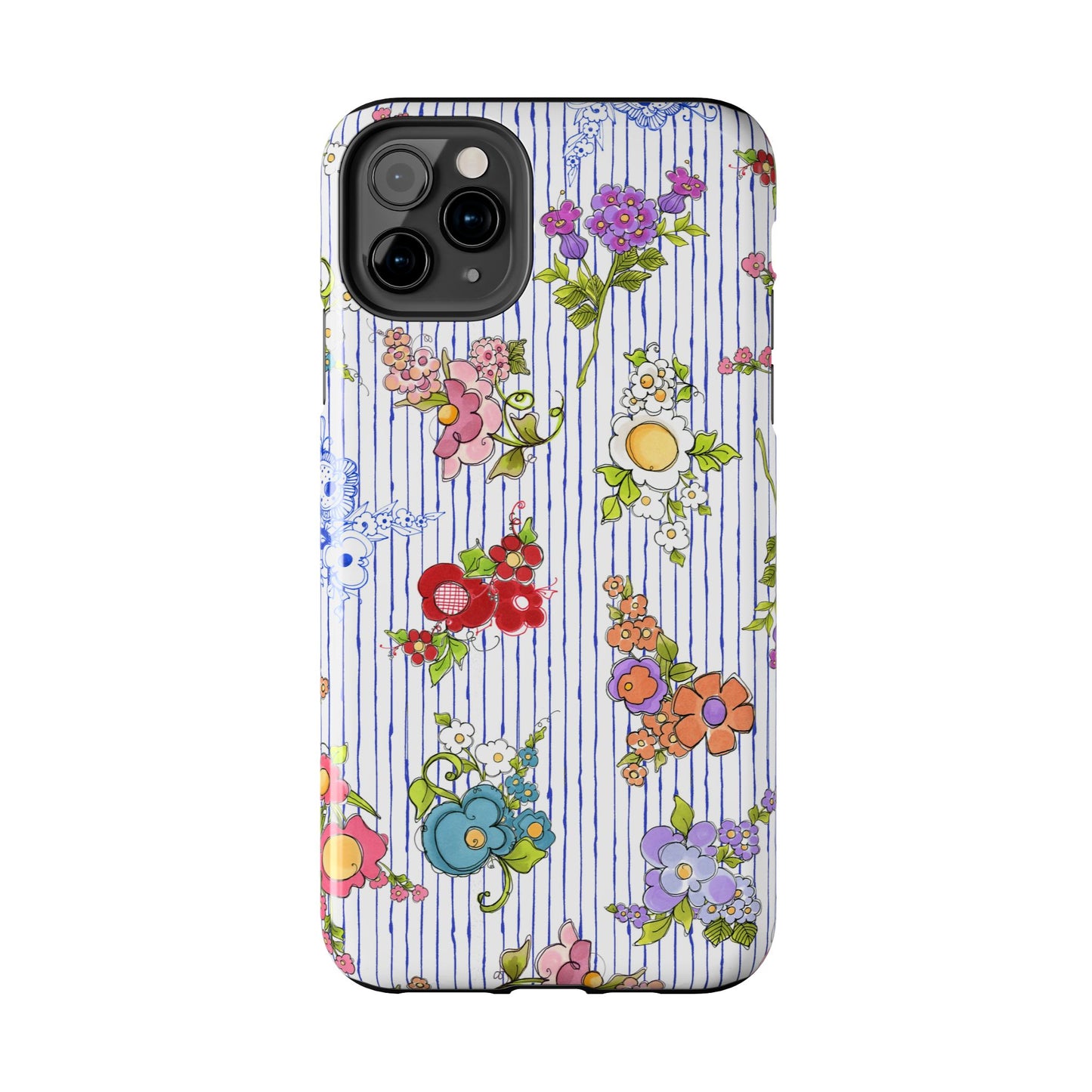 Mixed Bouquets Blue / White Phone Case