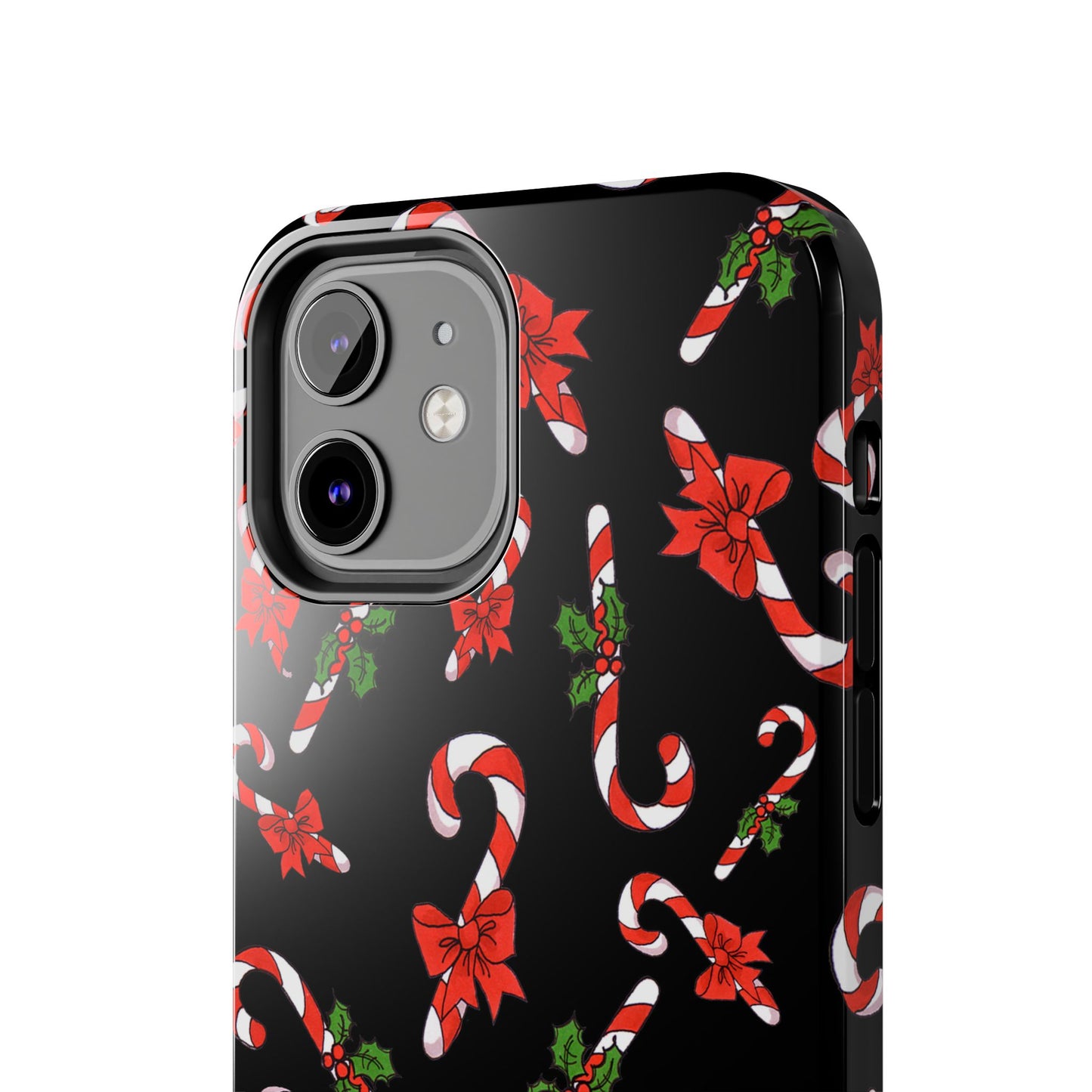 Candy Cane Crowd Black Phone Case