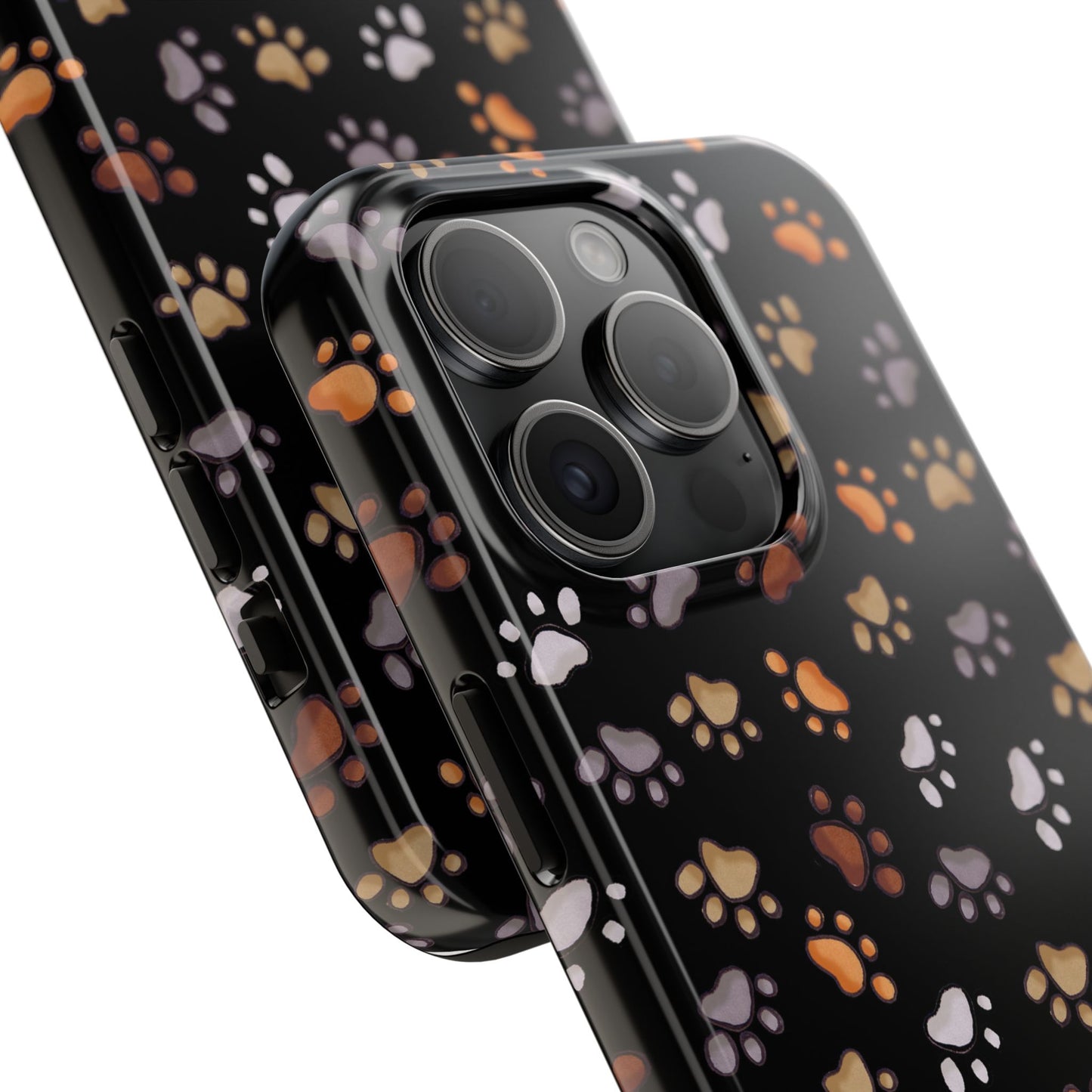 Puppy Paws Black Phone Case