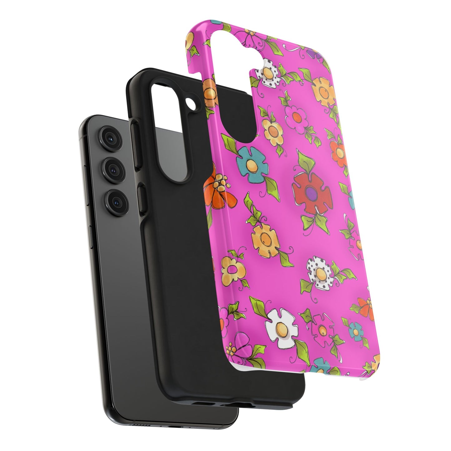 Happy Blooms Cerise Phone Case