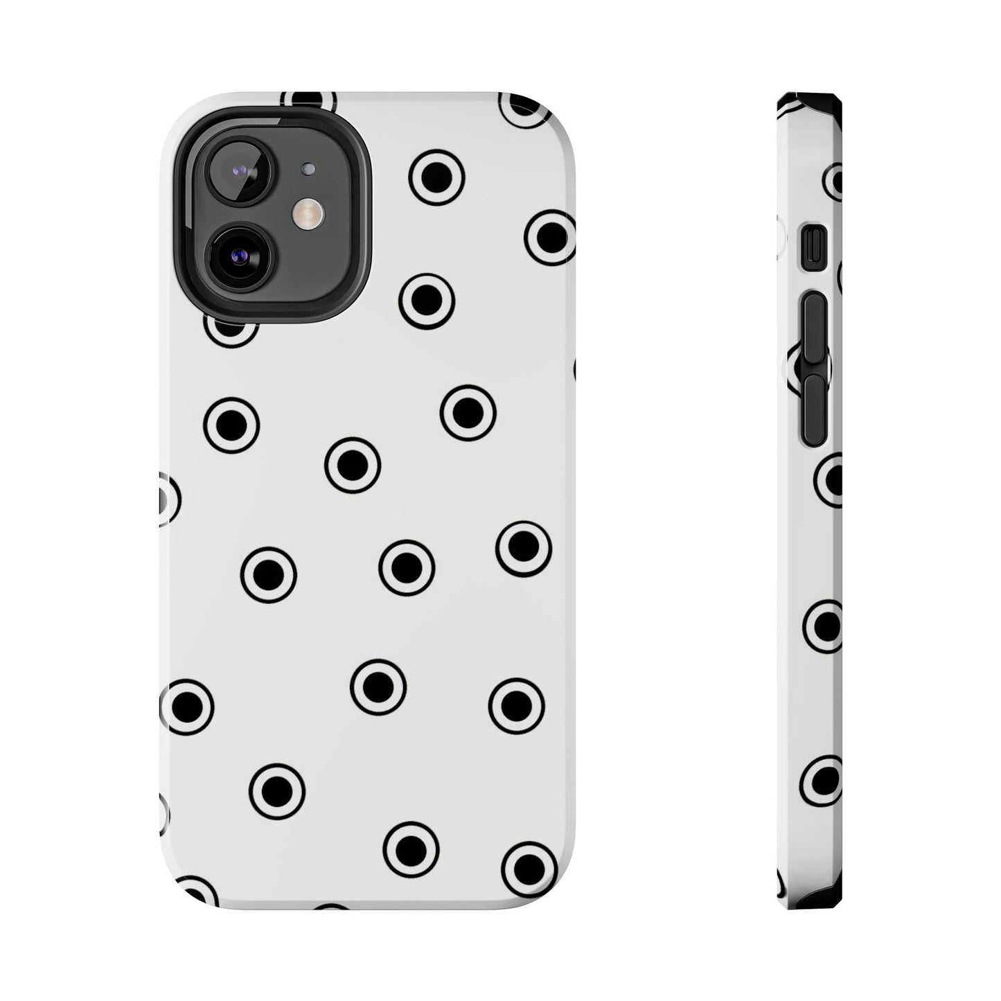 CD Dots White / Black Phone Case
