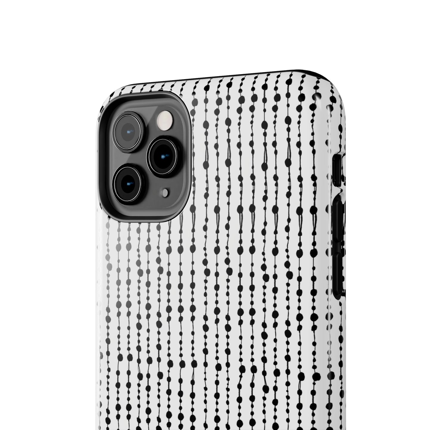 Beaded Curtain White / Black Phone Case