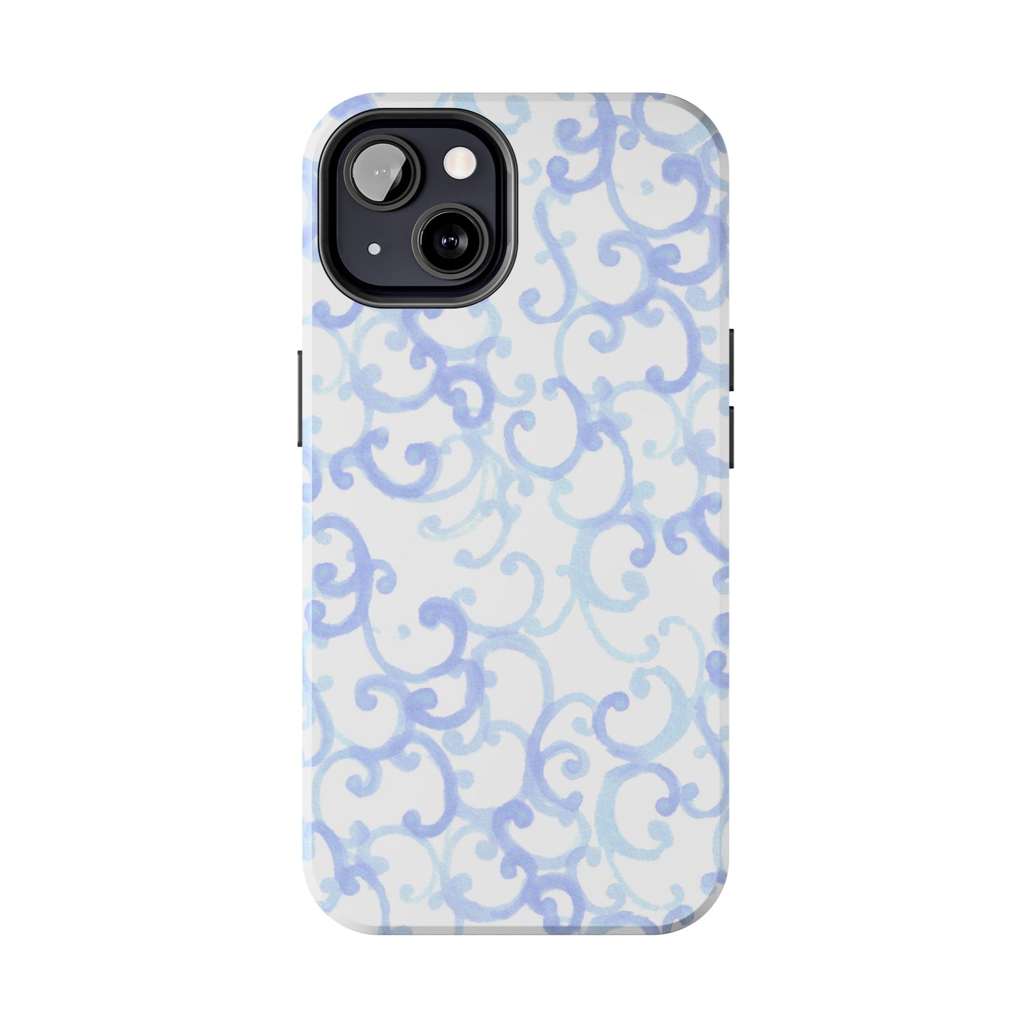 Scrollie White / Blue Phone Case