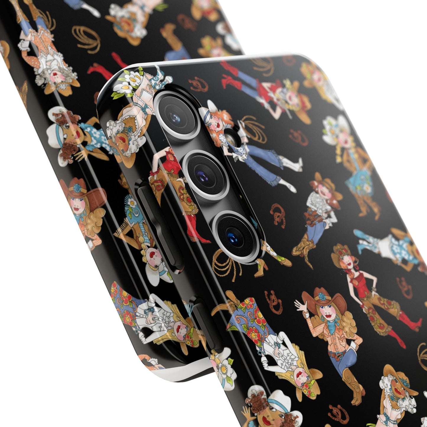 Tossed Cowgirls Black Phone Case