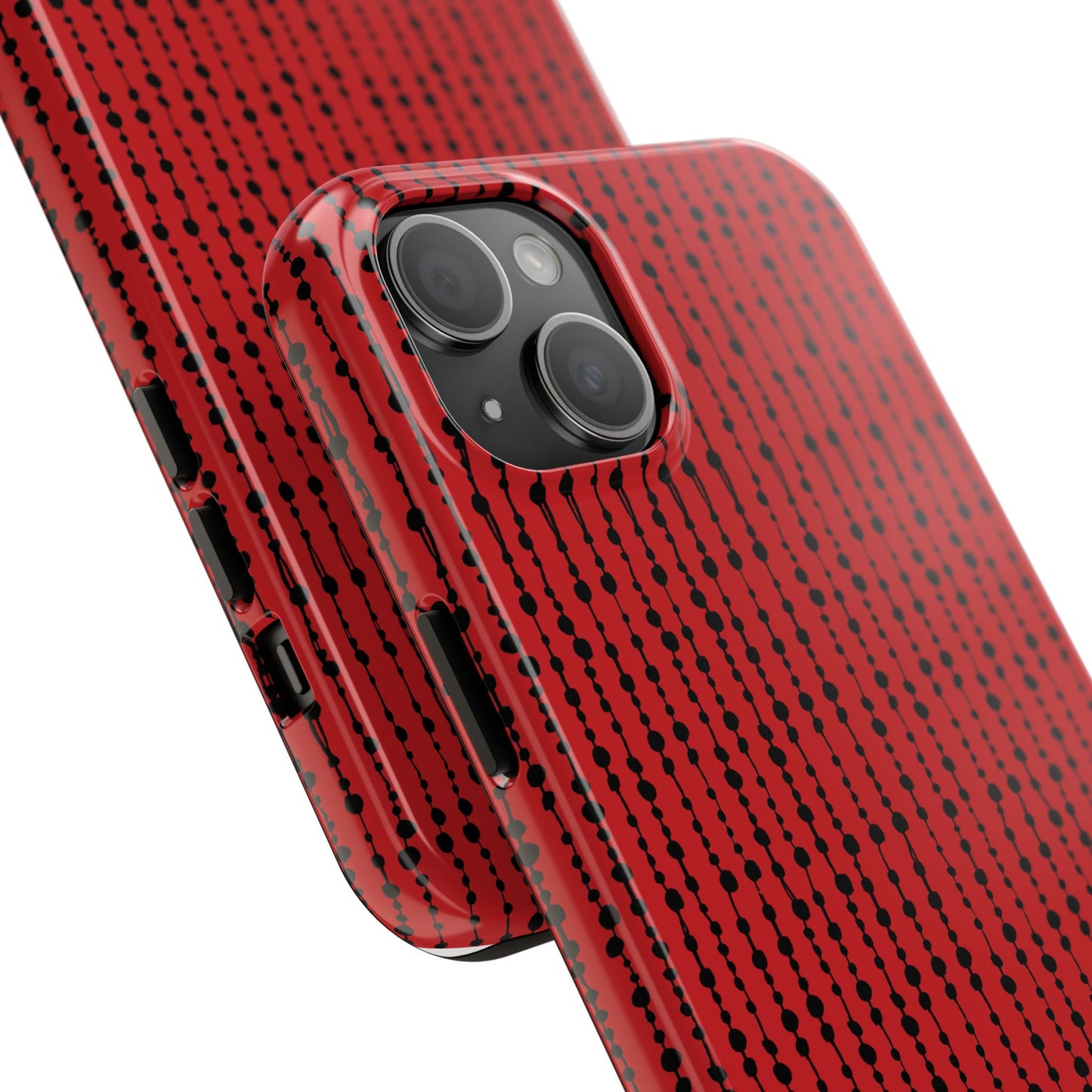 Beaded Curtain Red / Black Phone Case