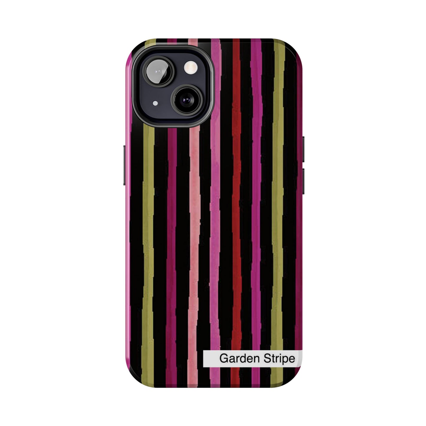 Garden Stripe Black Phone Case