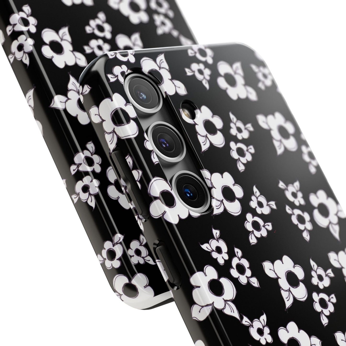 Daisy Cluster Black / White Phone Case