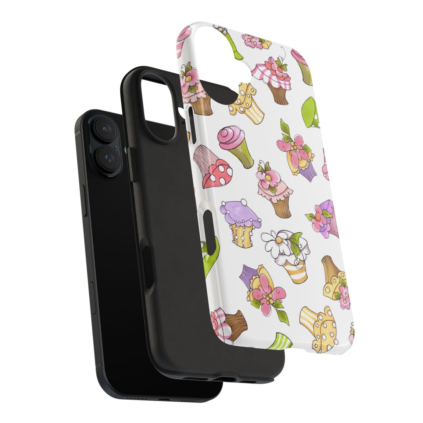 Cupcake Toss White Phone Case