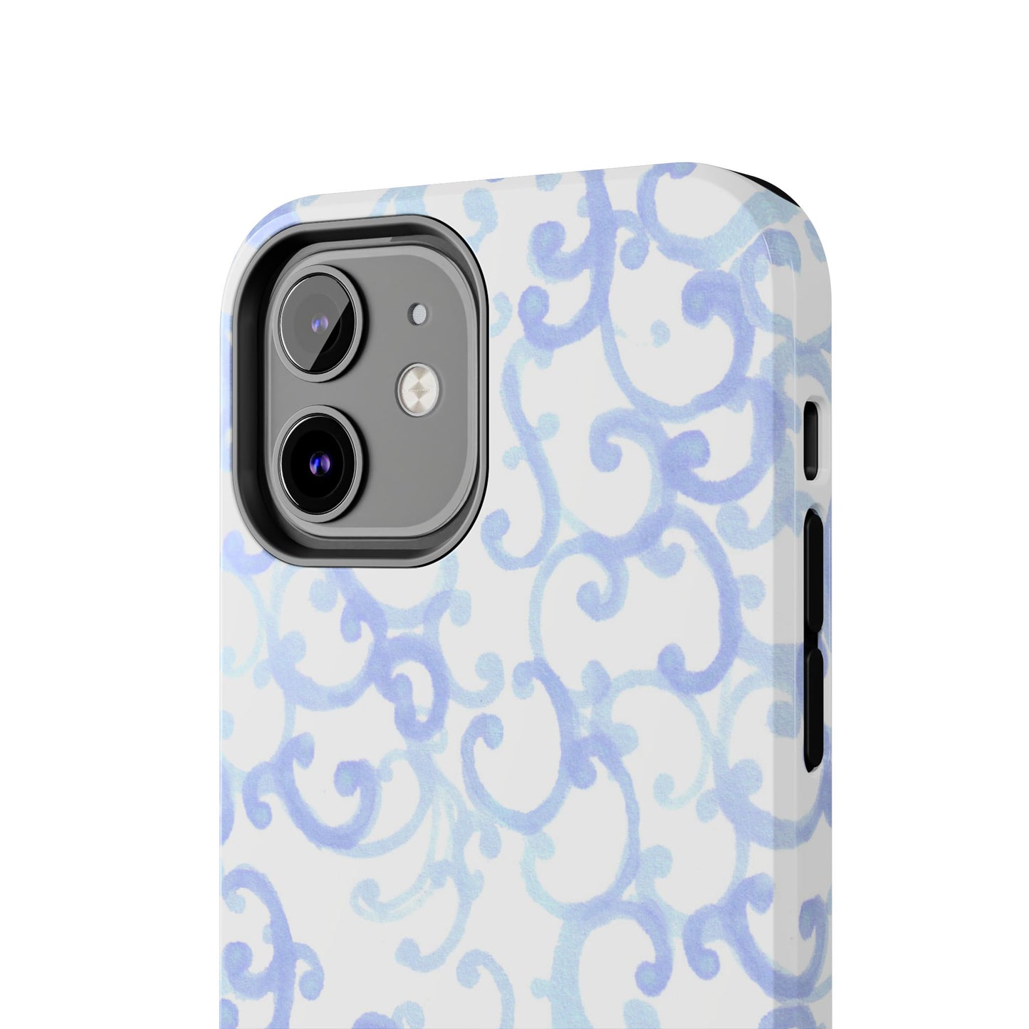 Scrollie White / Blue Phone Case