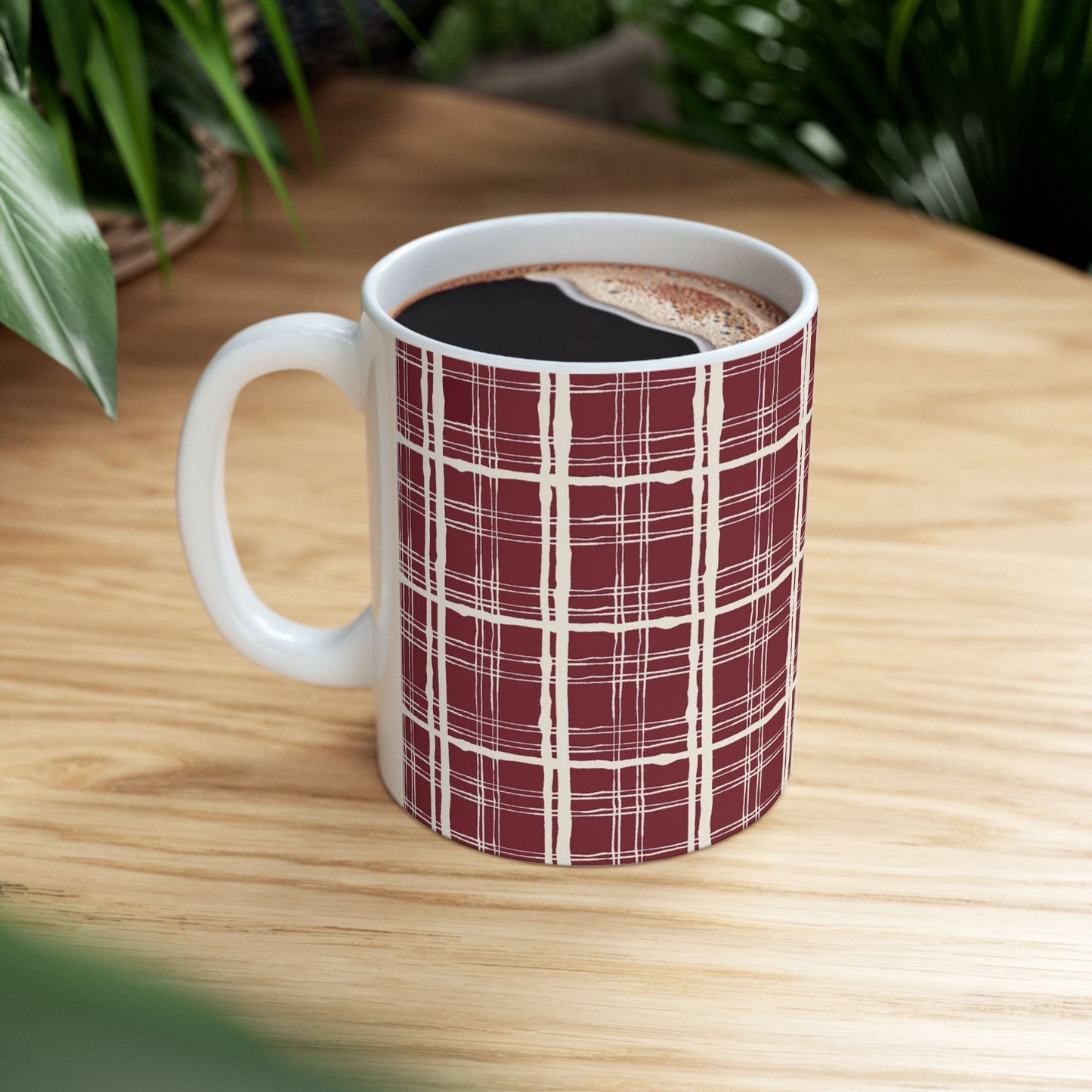 Red Plaid Cup