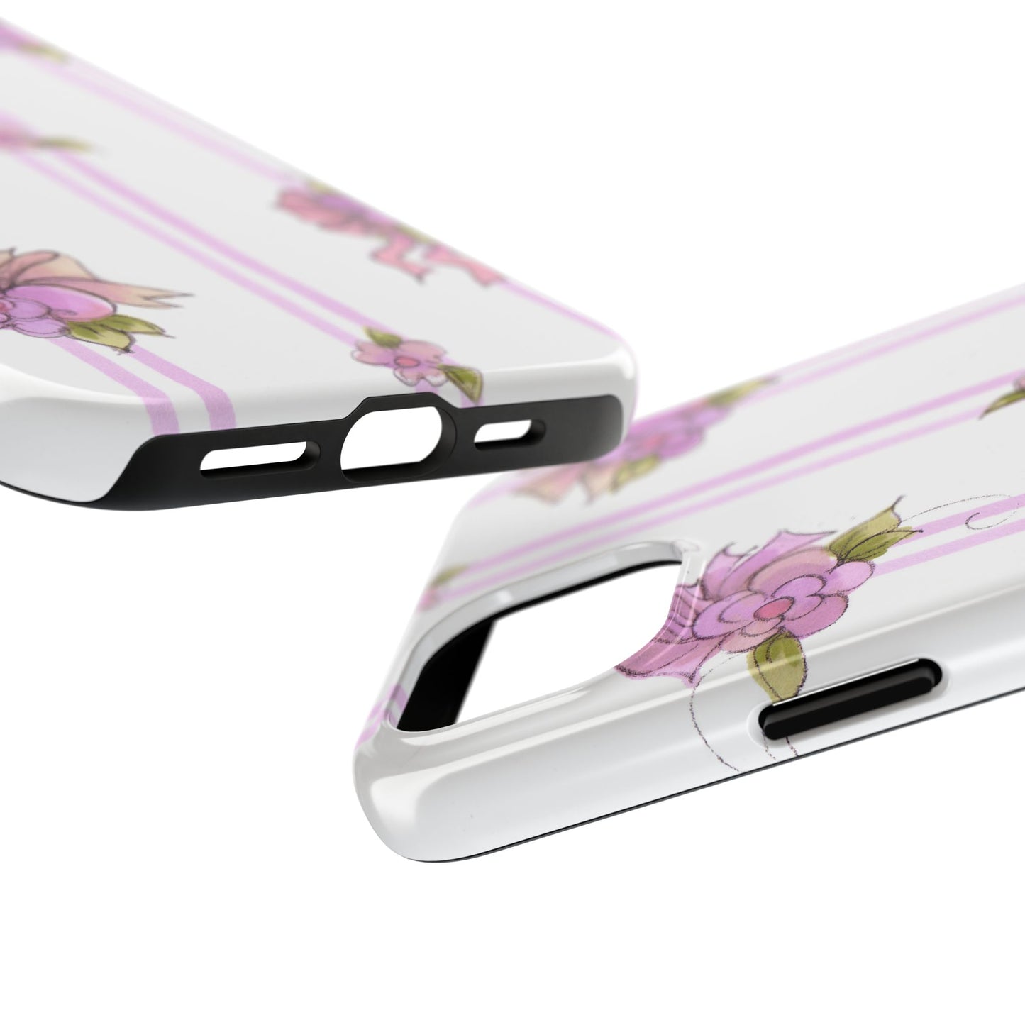 Flower Model Flower Stripe Phone Case