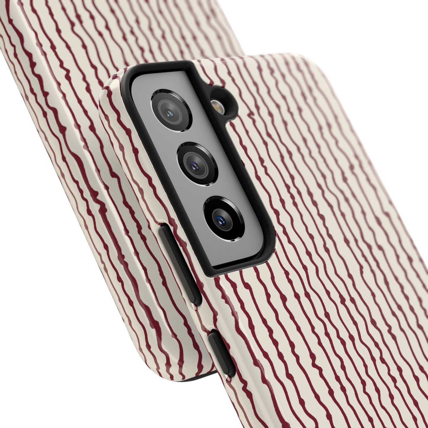 Faux Seersucker Ivory / Red Phone Case
