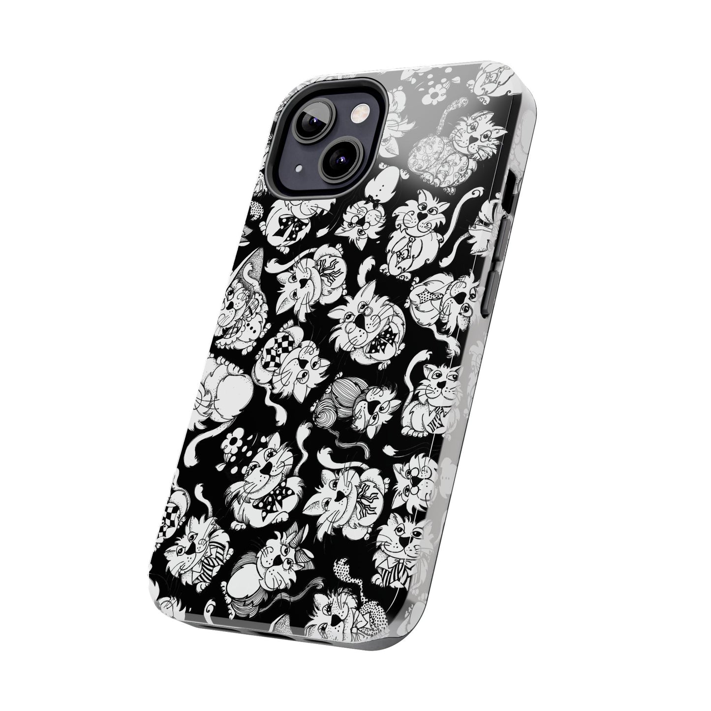 So Kitties Tossed Black Phone Case