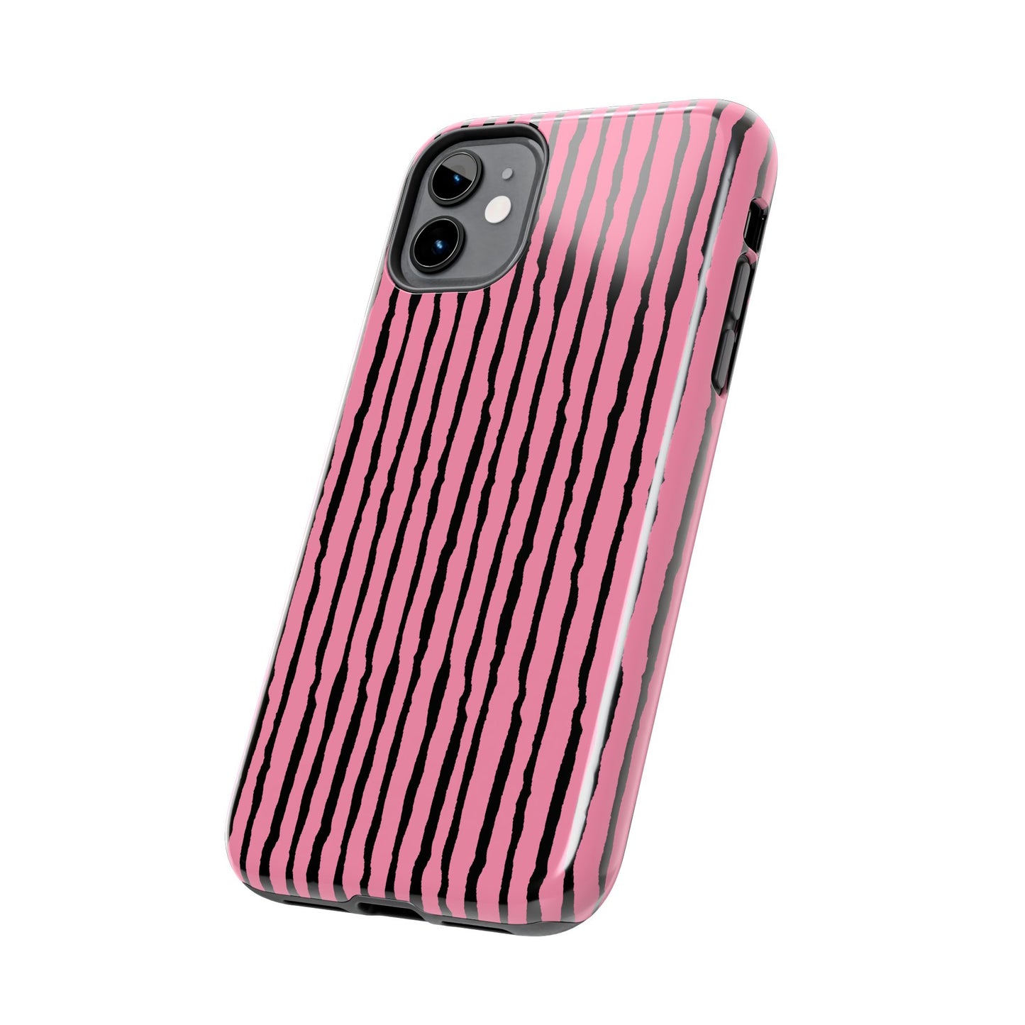Sorta Stripe Pink / Black Phone Case