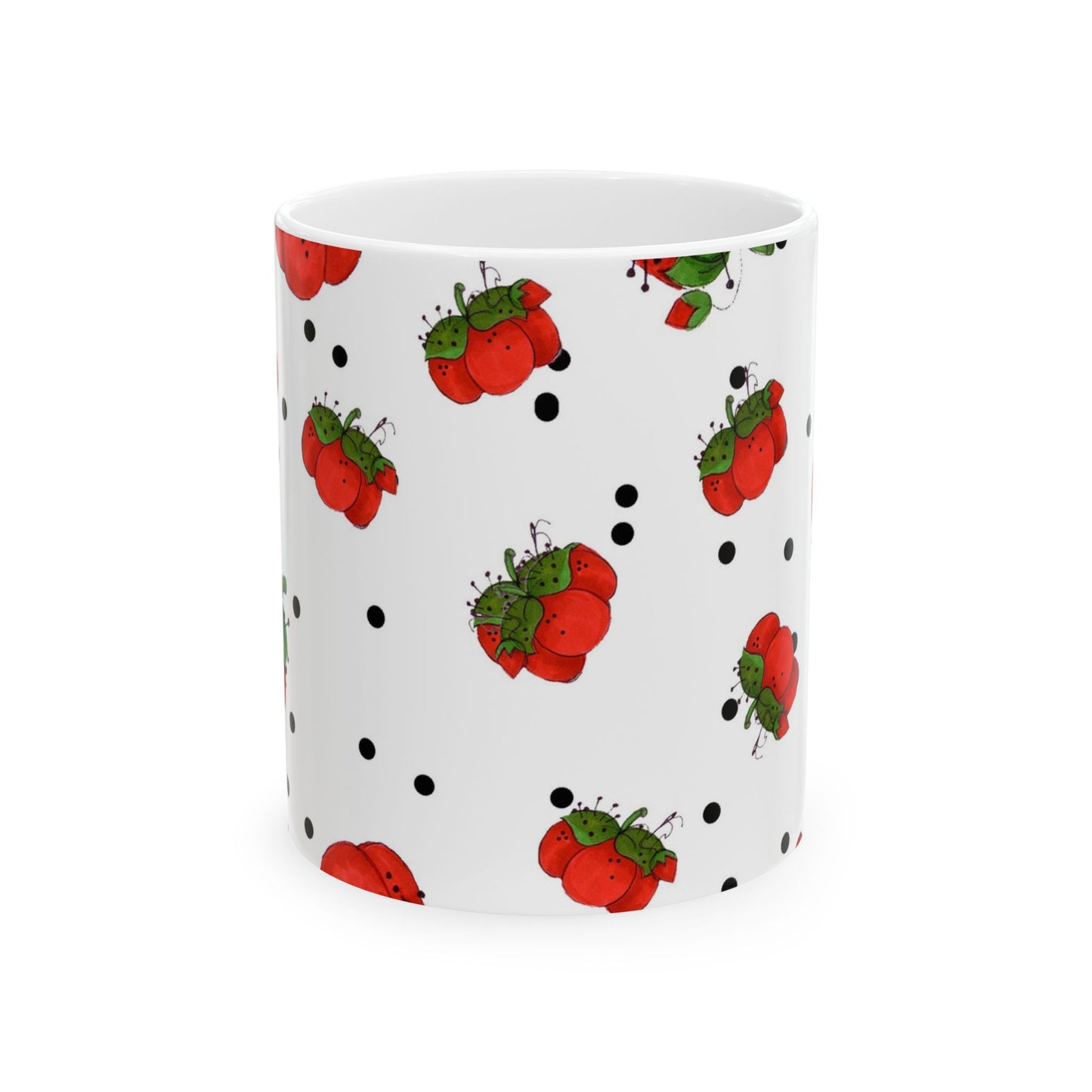 Pin Dots White Cup