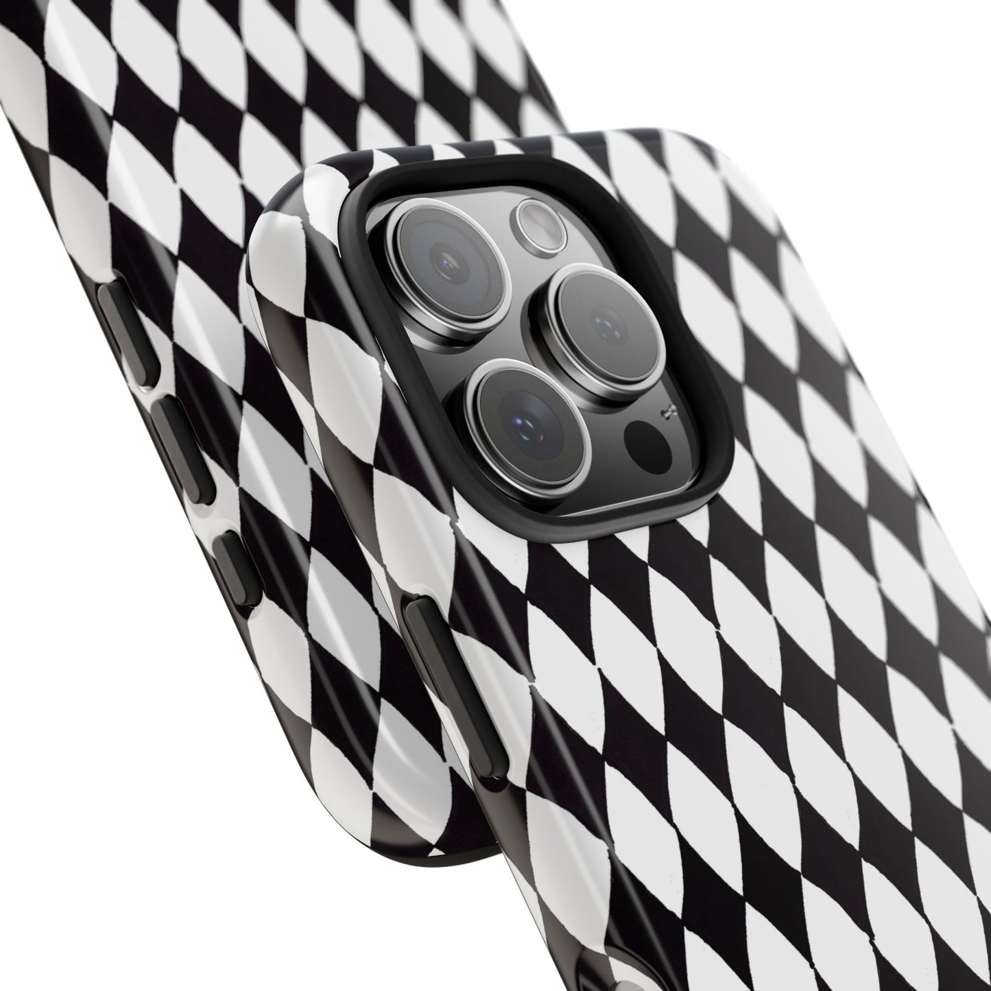 Diamond White / Black Phone Case