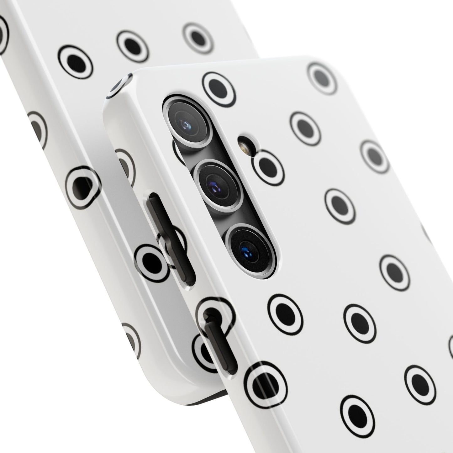 CD Dots White / Black Phone Case