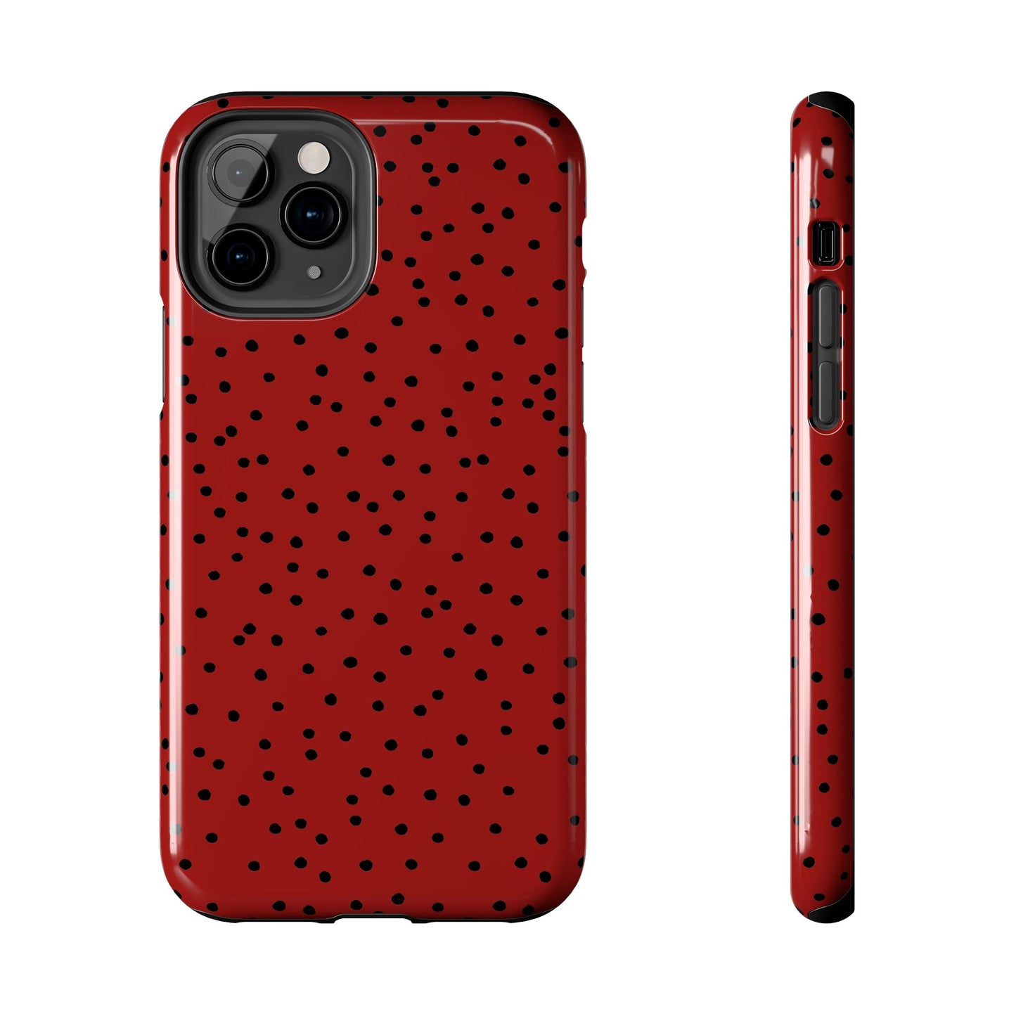 Dinky Dots Scarlett / Black Phone Case