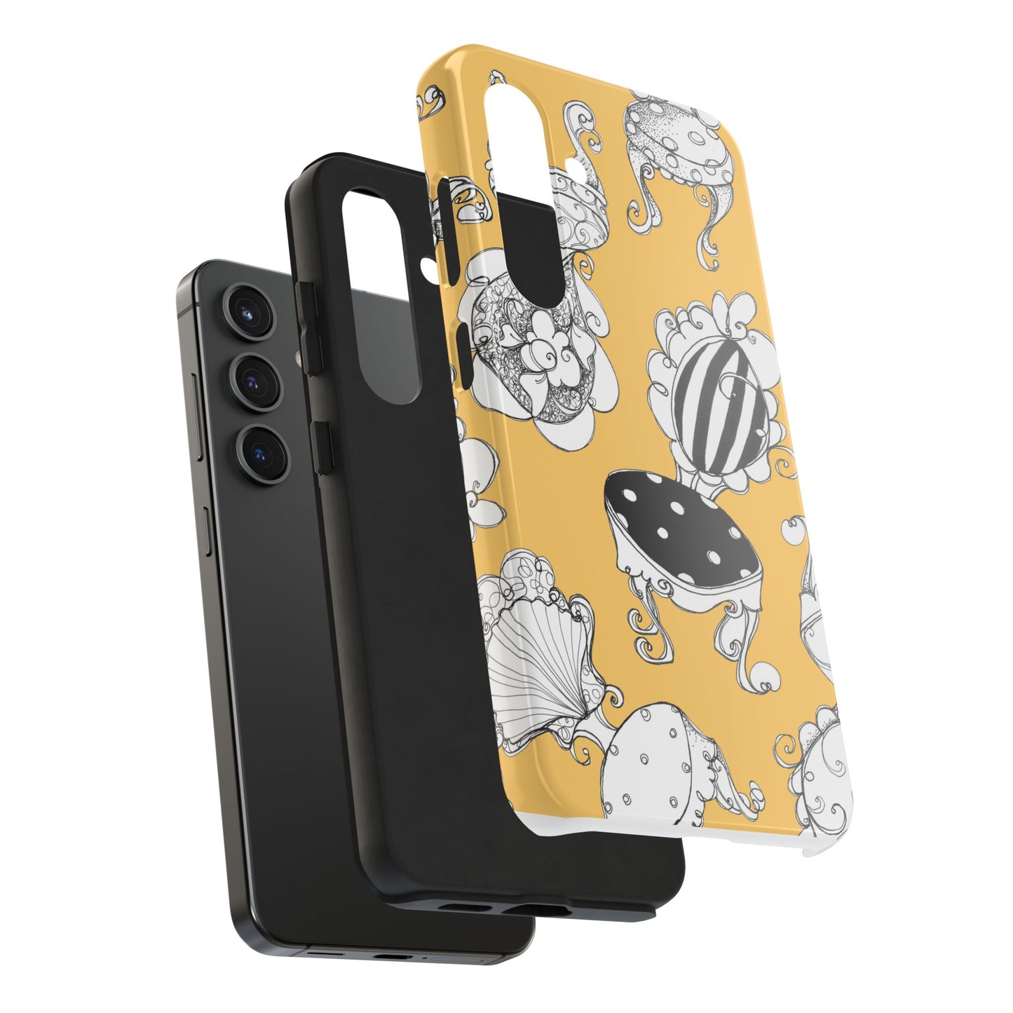 Bistro Chairs Yellow Phone Case
