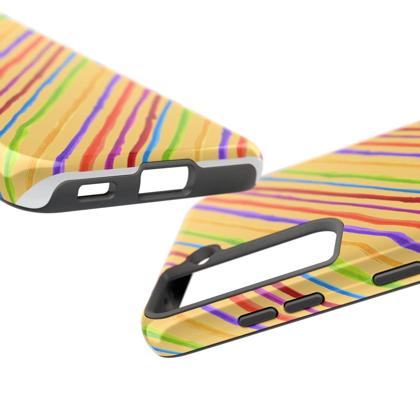 Calico Stripe Yellow Phone Case