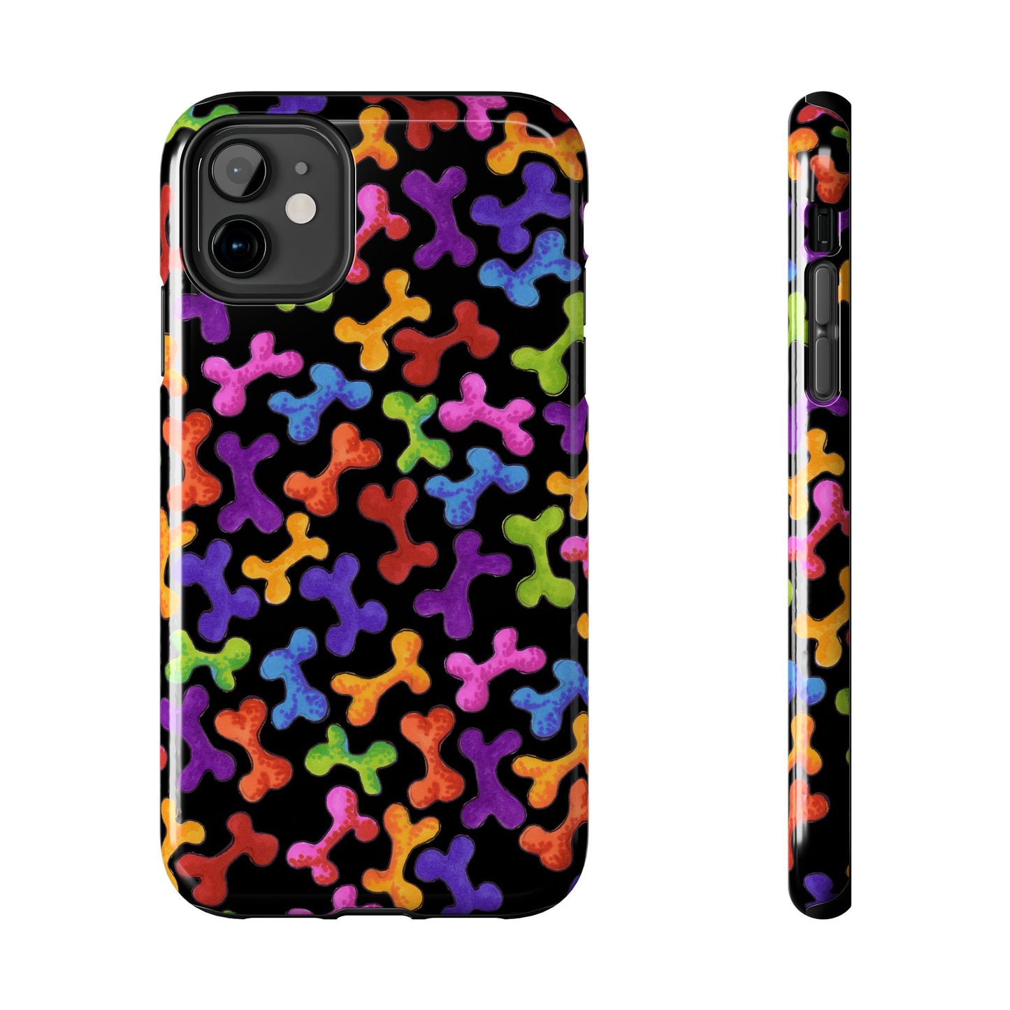 Fancy Bones Black / Multi Phone Case