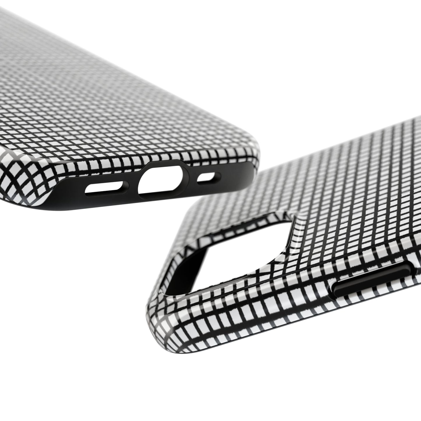 Gingham Black / White Phone Case