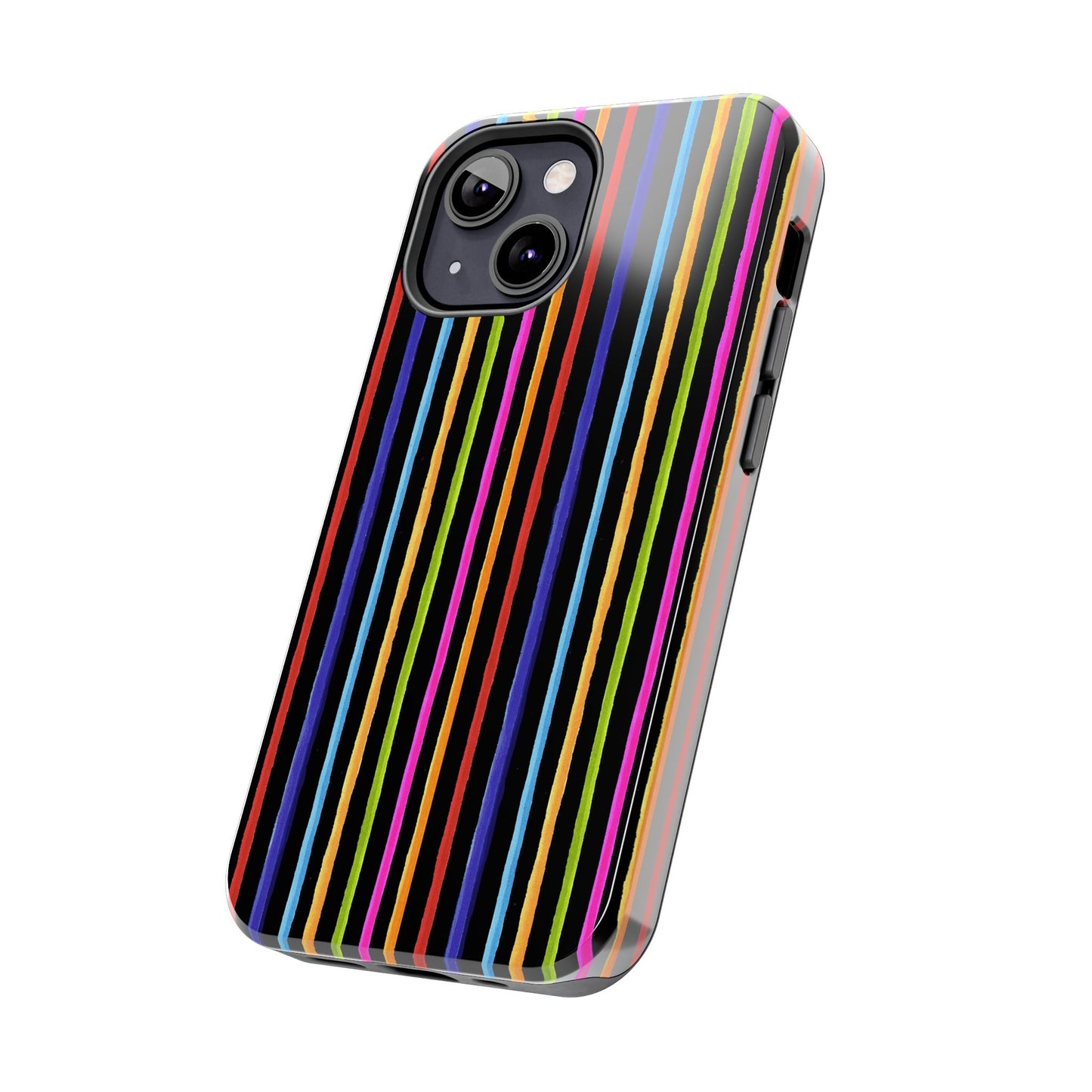 Happy Stripe Black Phone Case