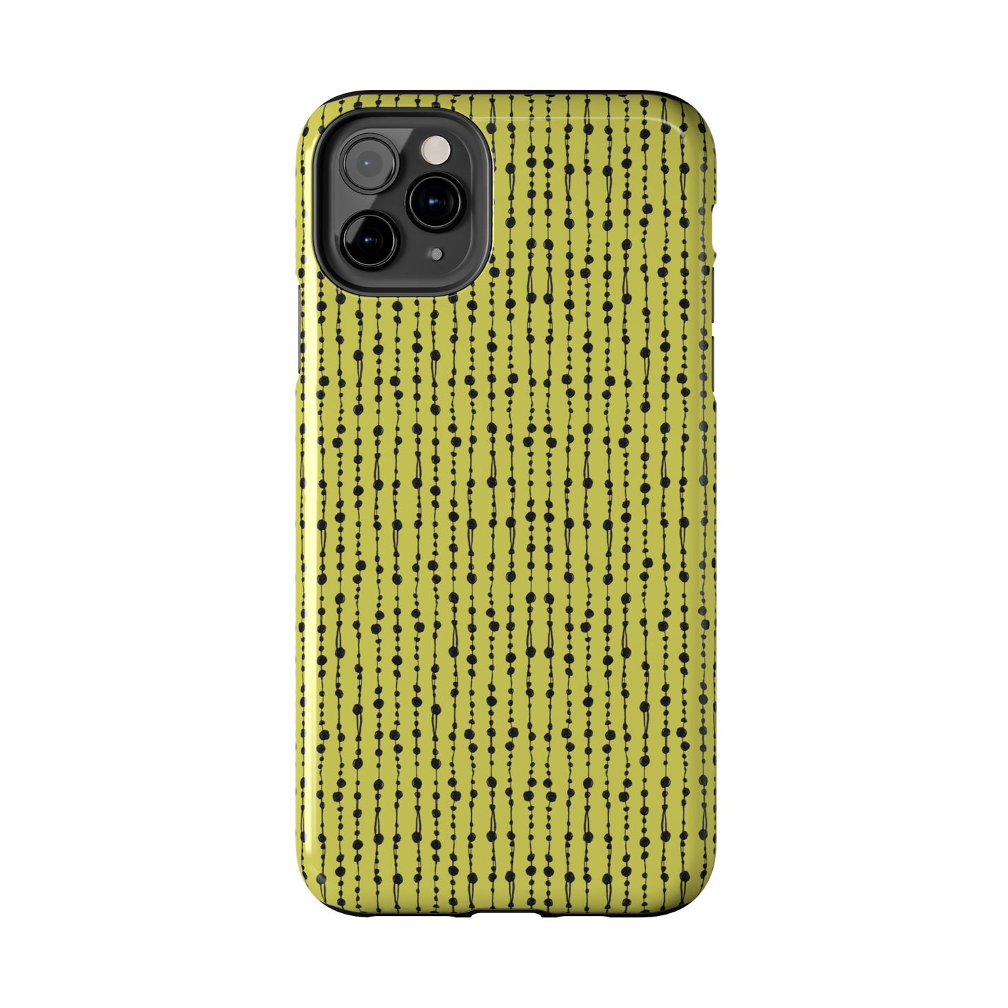 Beaded Curtain Green / Black Phone Case