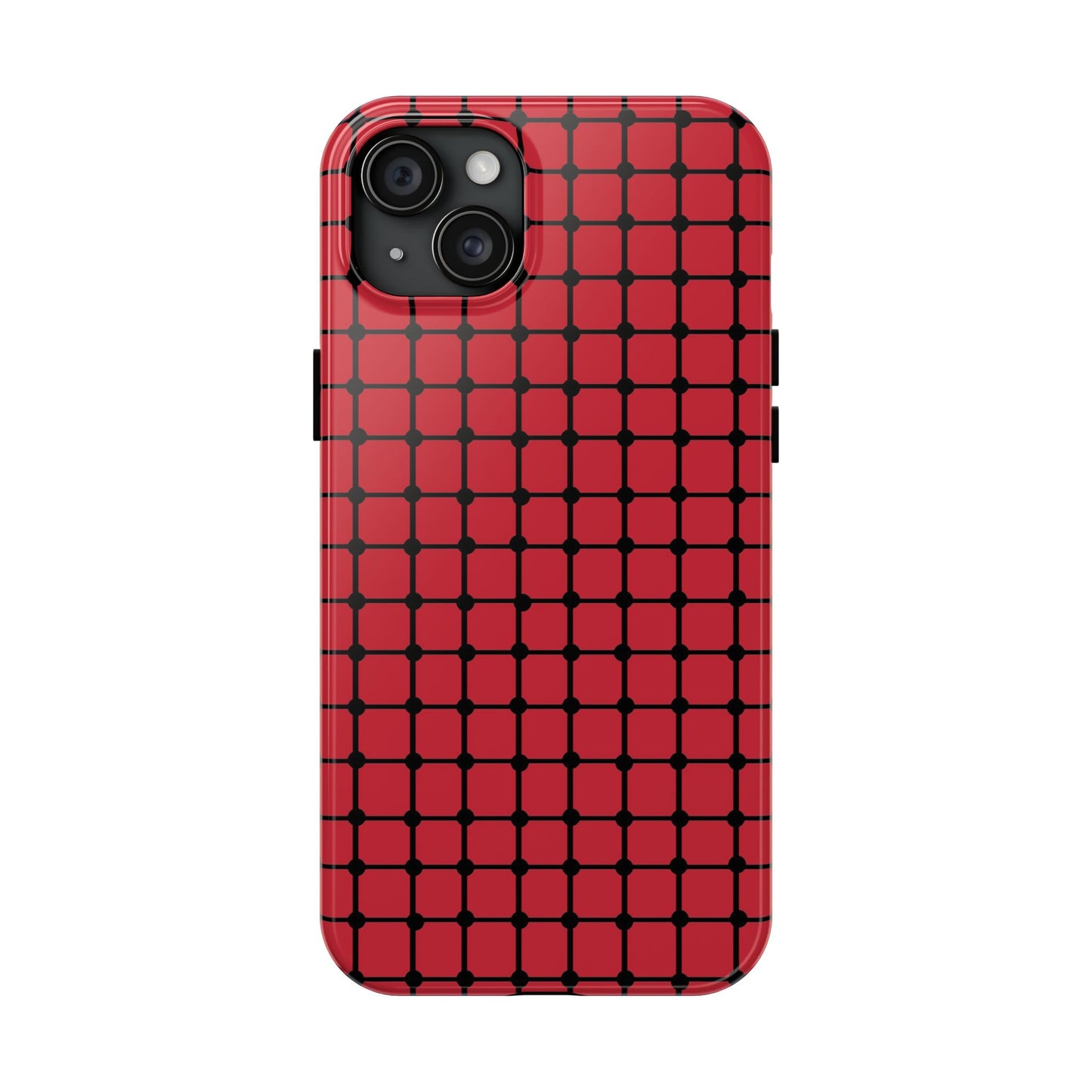 Dot Grid Red / Black Phone Case