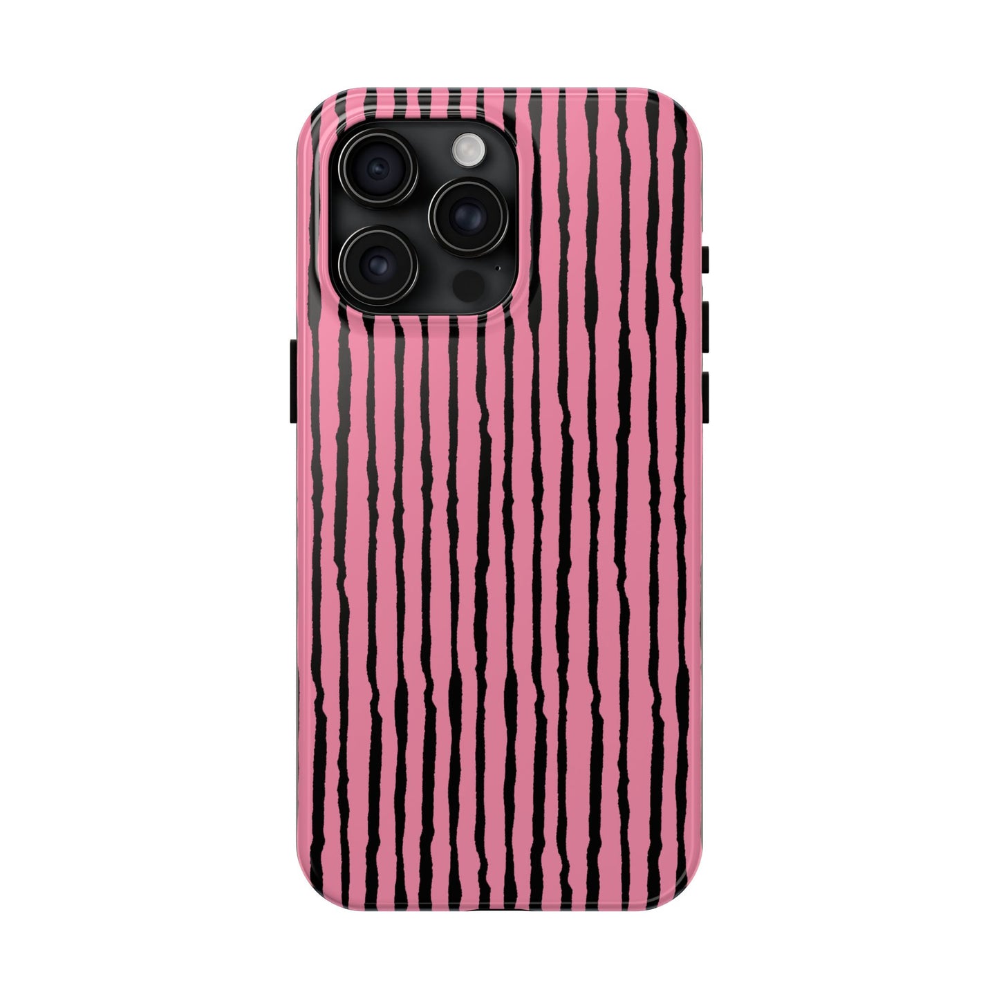 Sorta Stripe Bright Pink / Black Phone Case