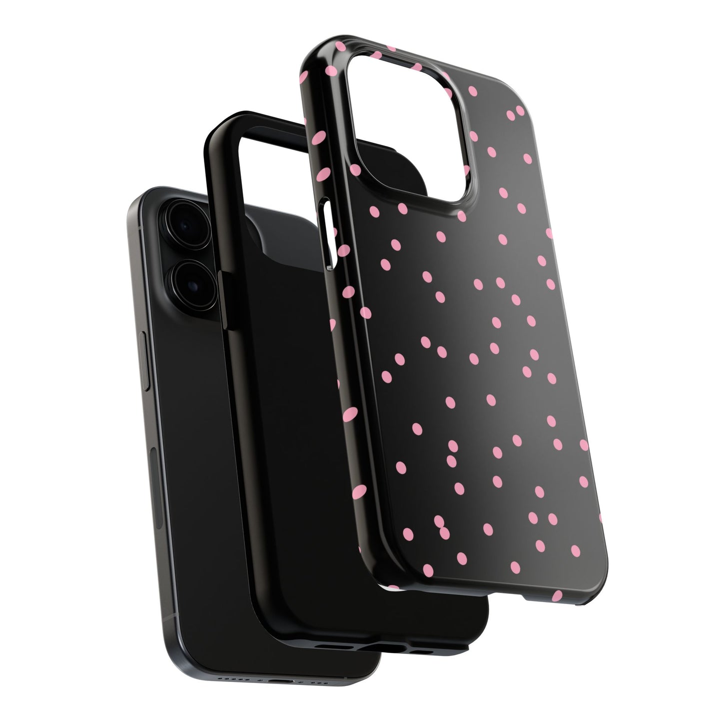 Space Dots Black / Pink Phone Case