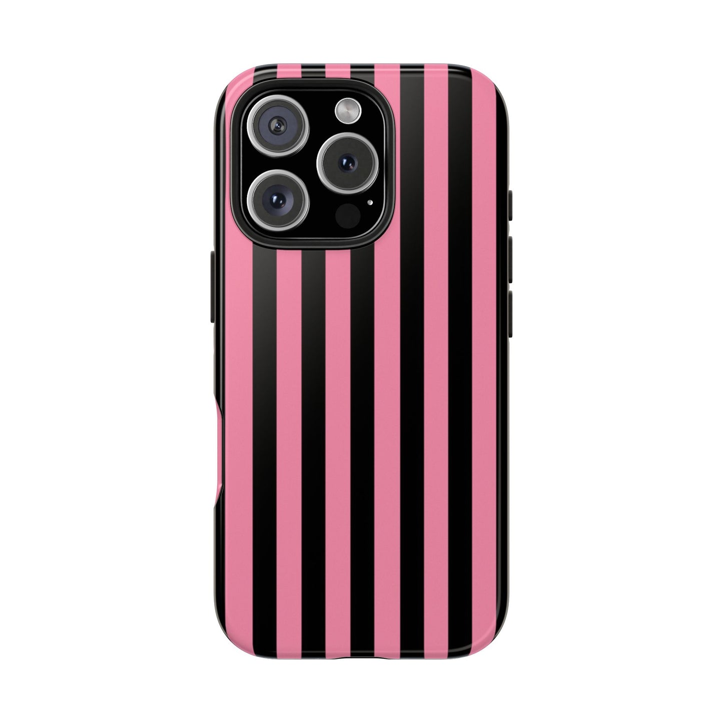 Vertical Stripe Pink / Black Phone Case