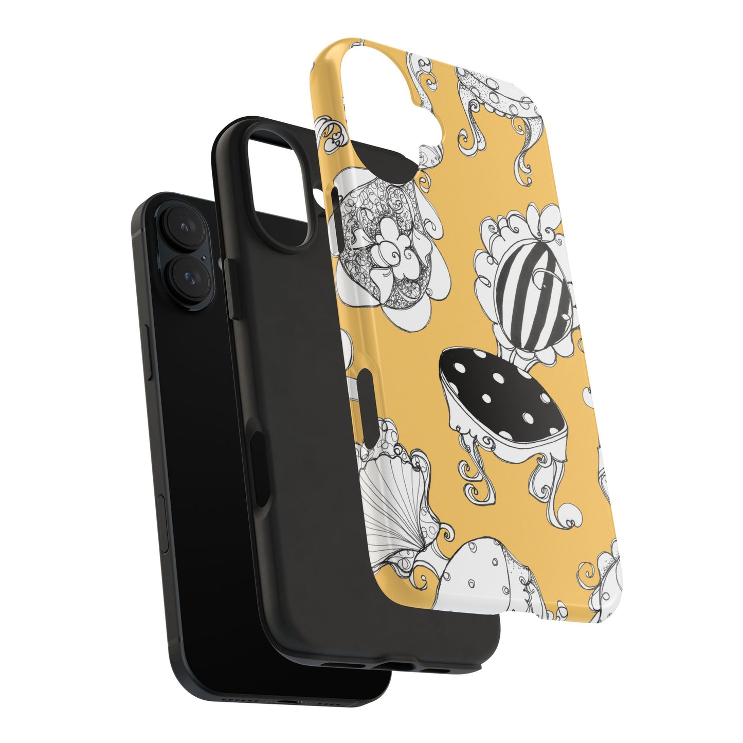 Bistro Chairs Yellow Phone Case