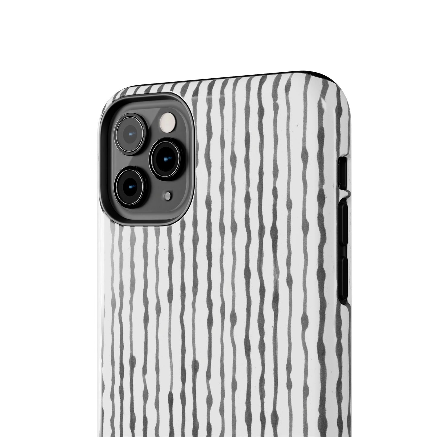 Faux Seersucker White / Charcoal Phone Case