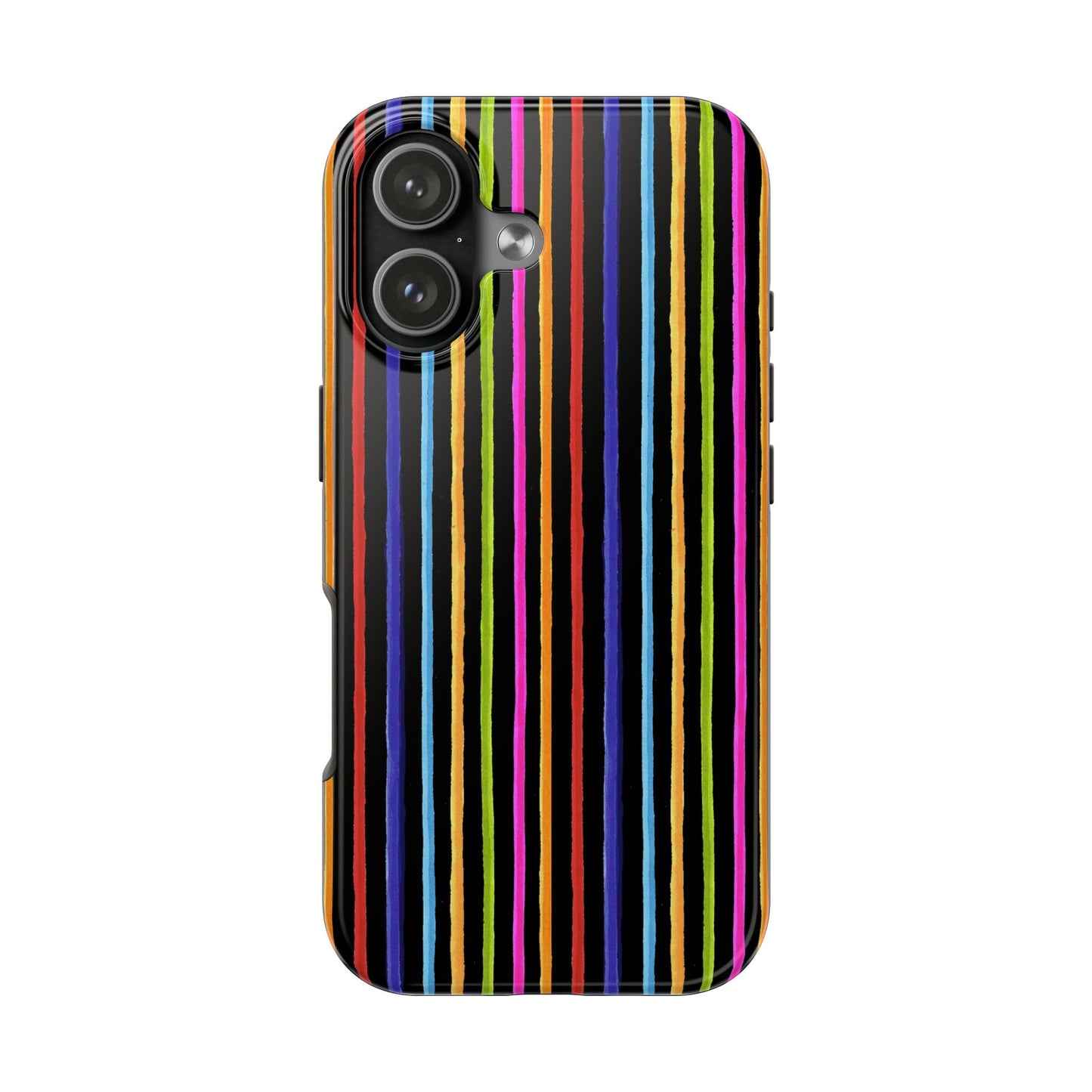 Happy Stripe Black Phone Case