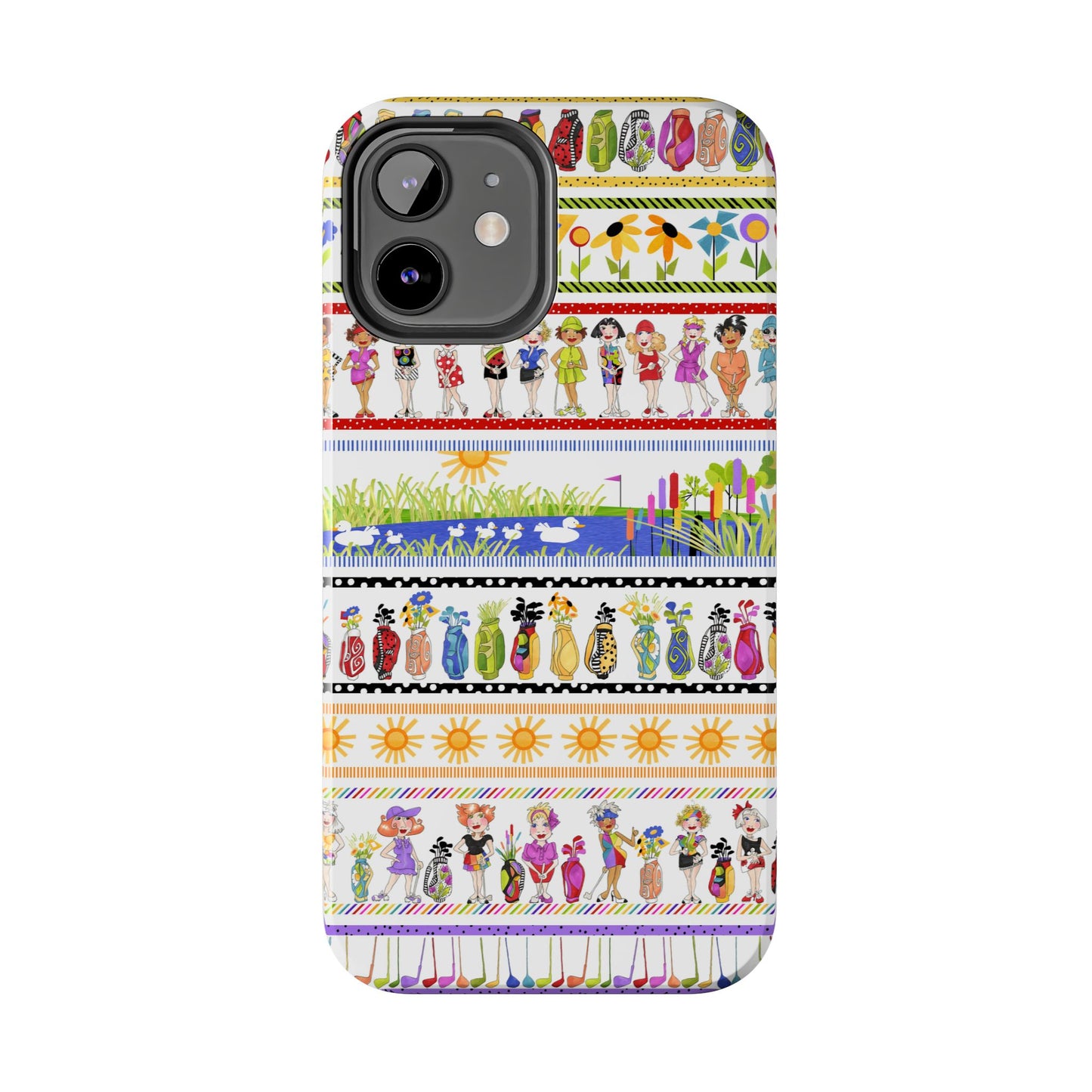 Golf Borders White Phone Case