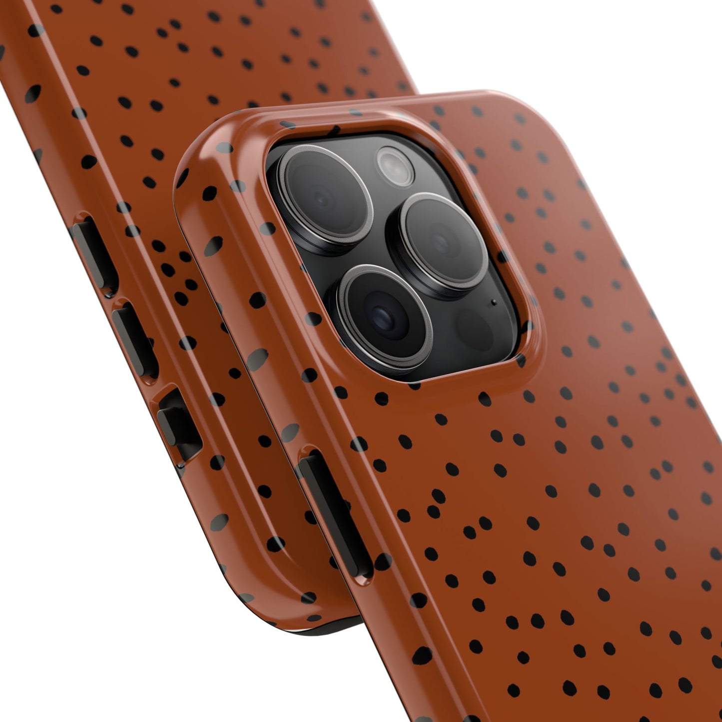 Dinky Dots Bronze / Black Phone Case