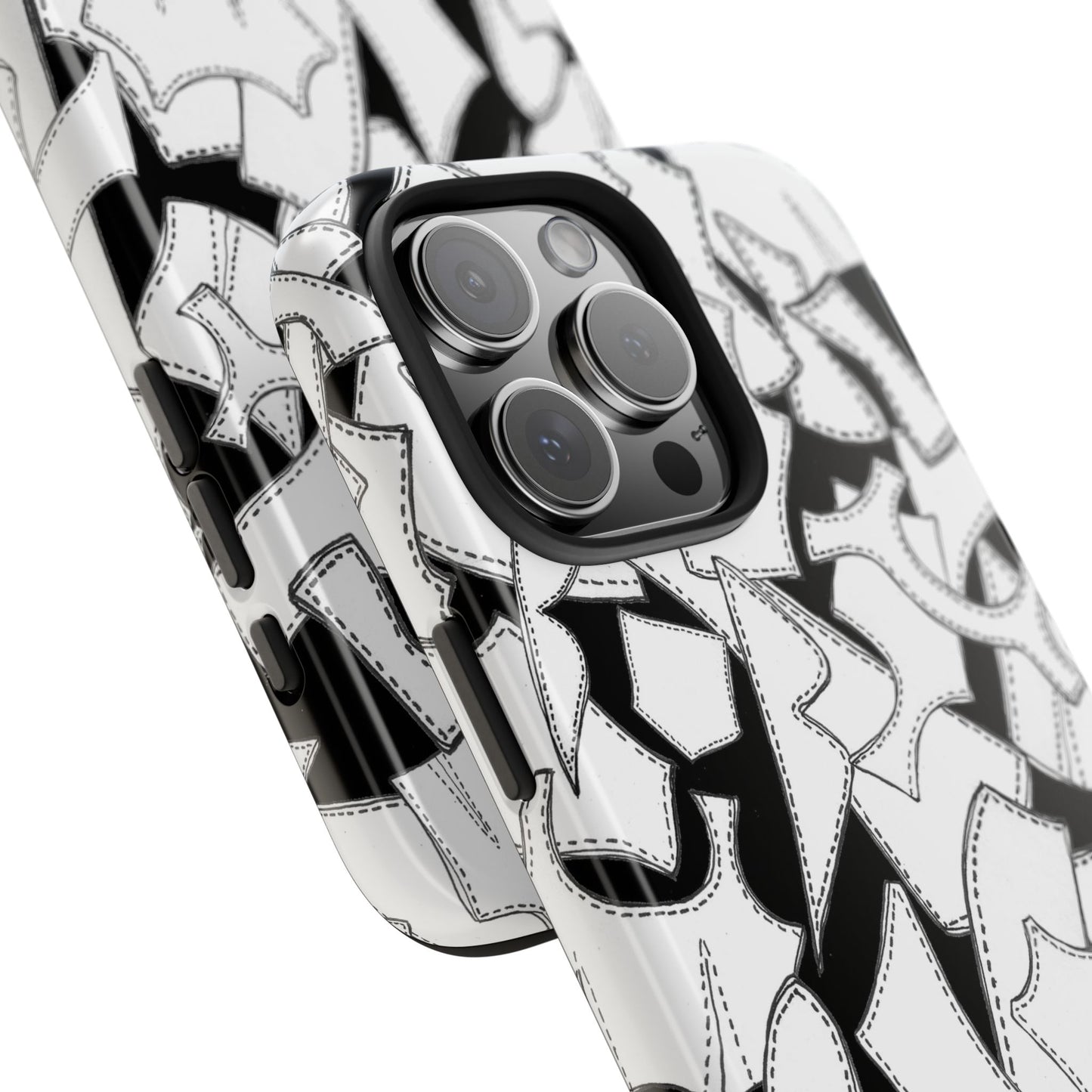 Pattern Pieces Black Phone Case