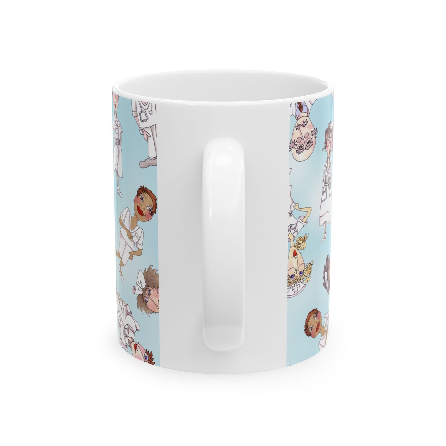 Tossed Nurses Aqua Cup