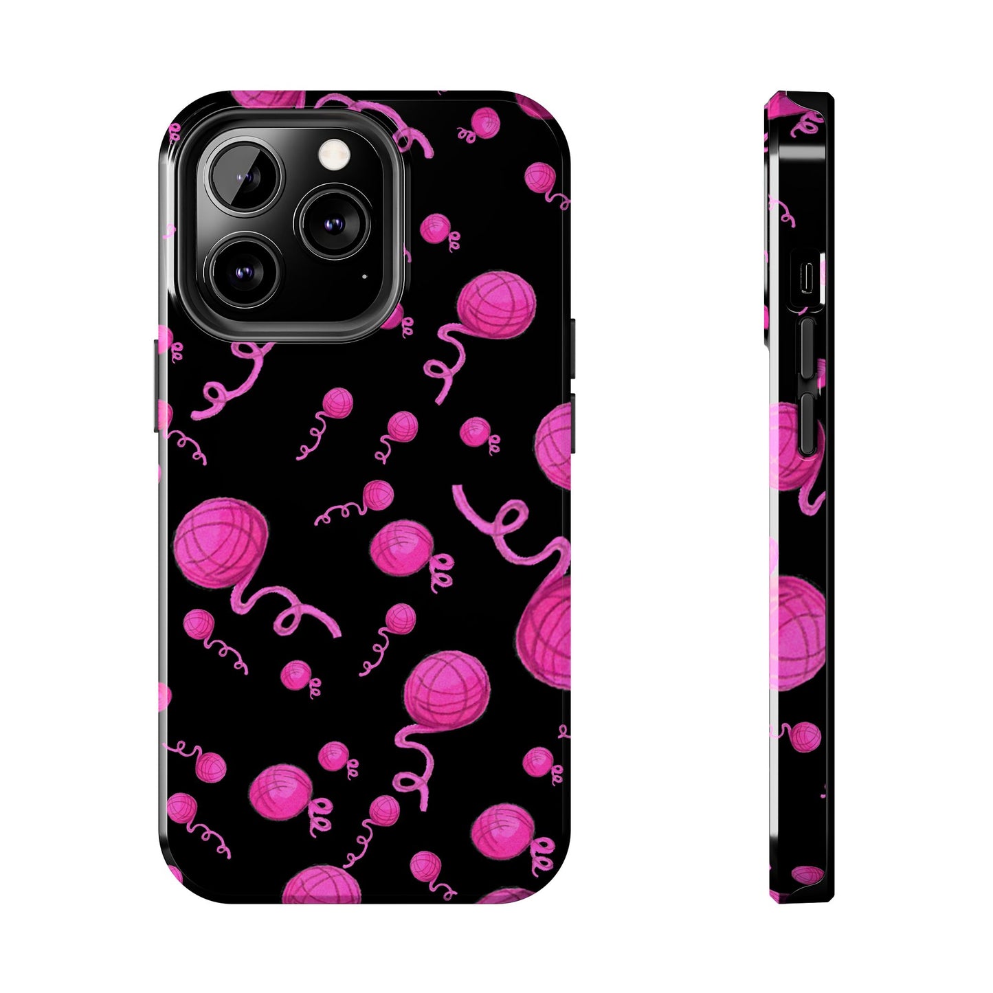 Yarniverse Black / Pink Phone Case