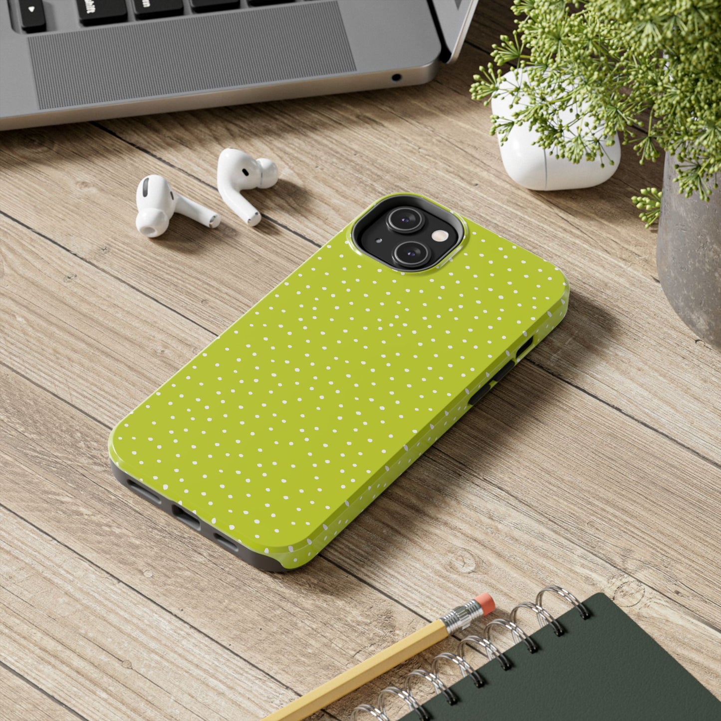 Dinky Dots Lime / White Phone Case