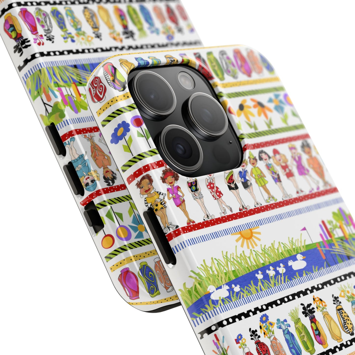 Golf Borders White Phone Case