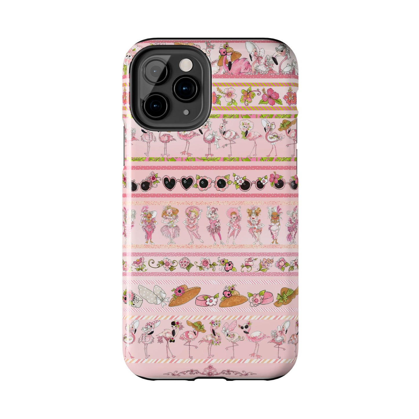 Flam Borders Pink Phone Case