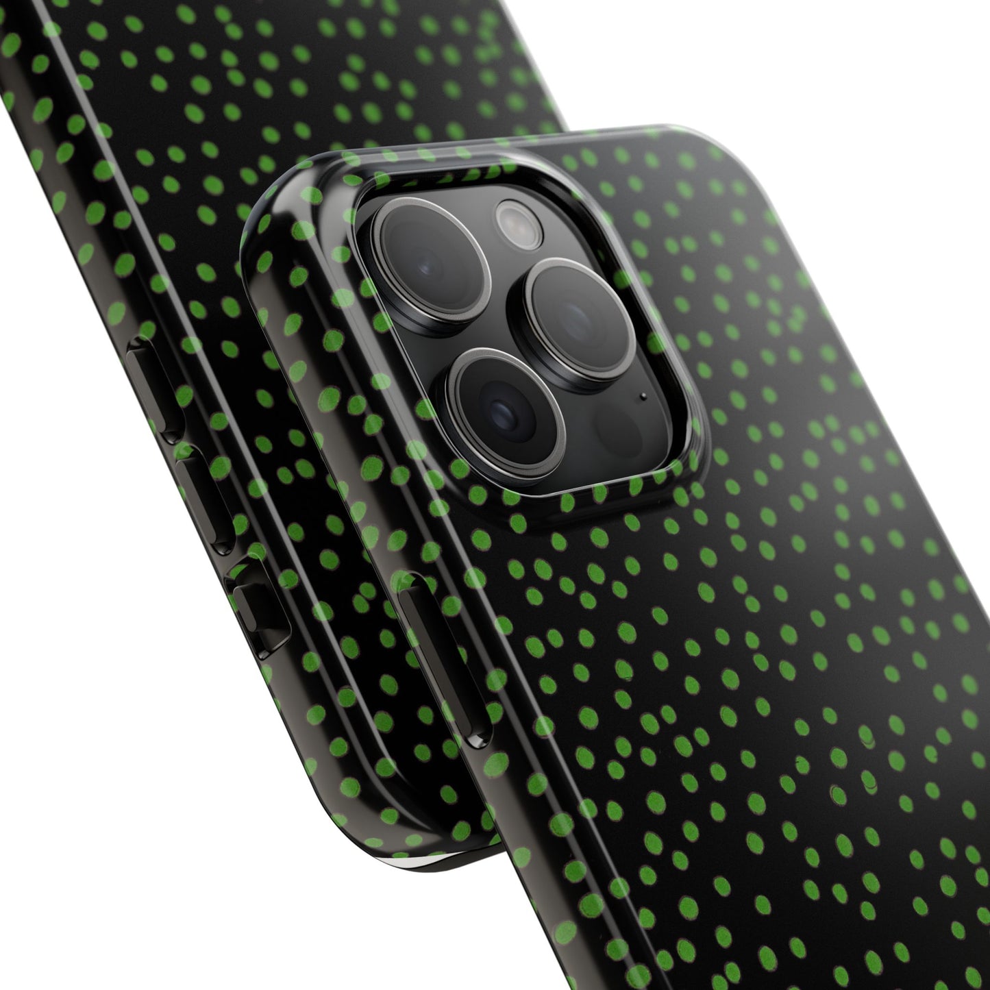 Dinky Dots Black / Green Phone Case
